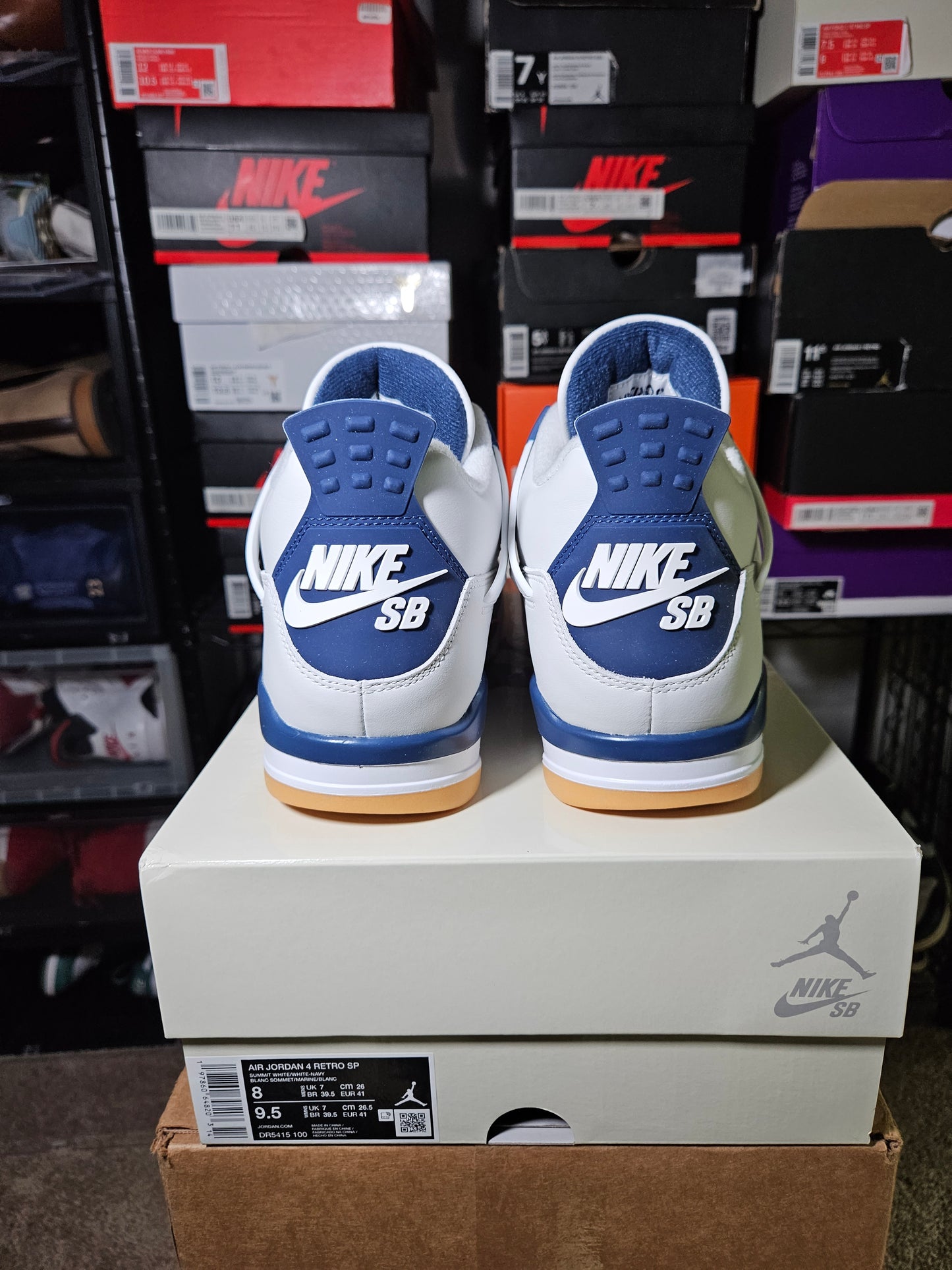 Size 8 - AJ 4 SB Navy