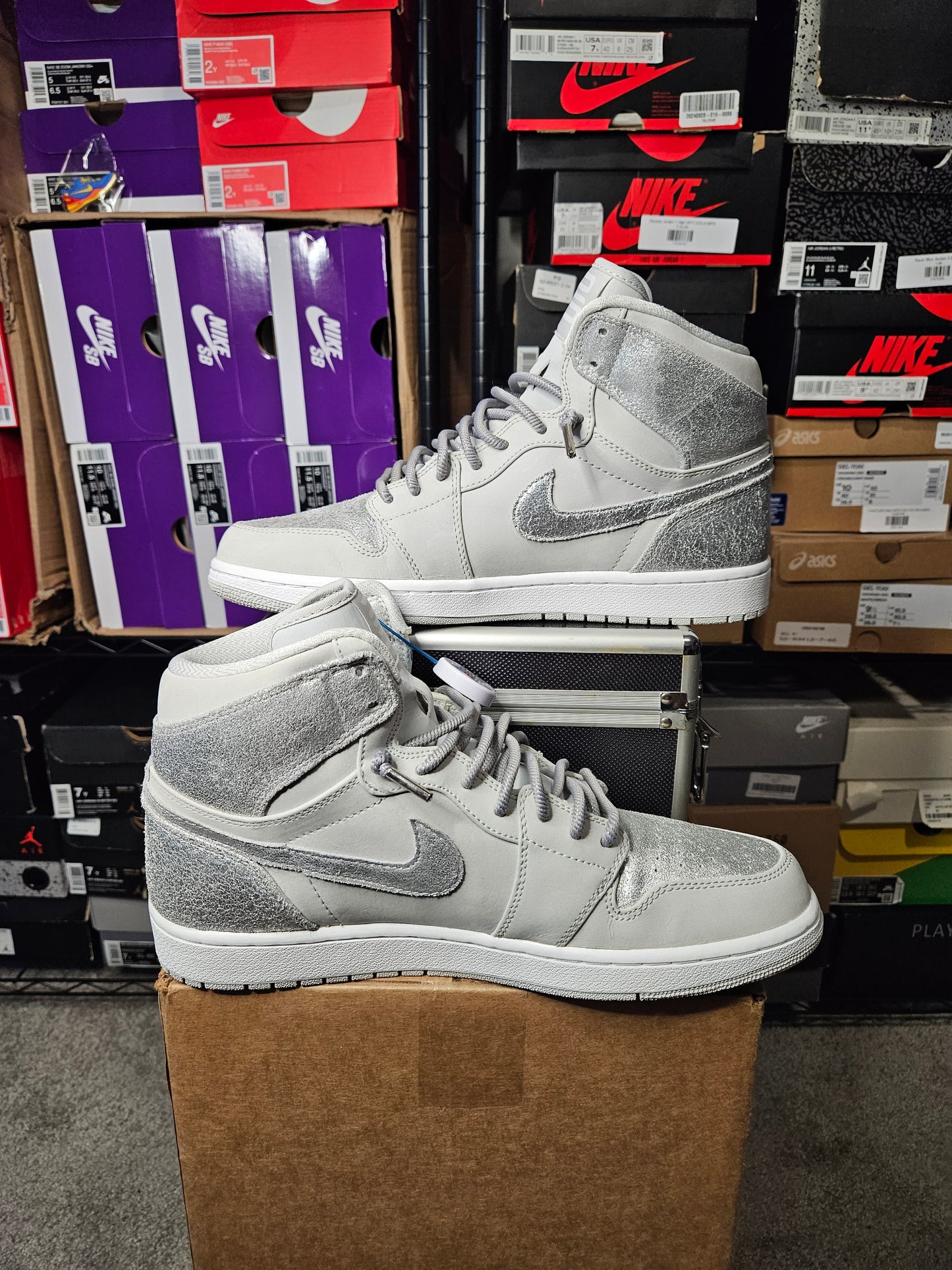 Size 12 - AJ 1 Retro Silver High 25th Anniversary