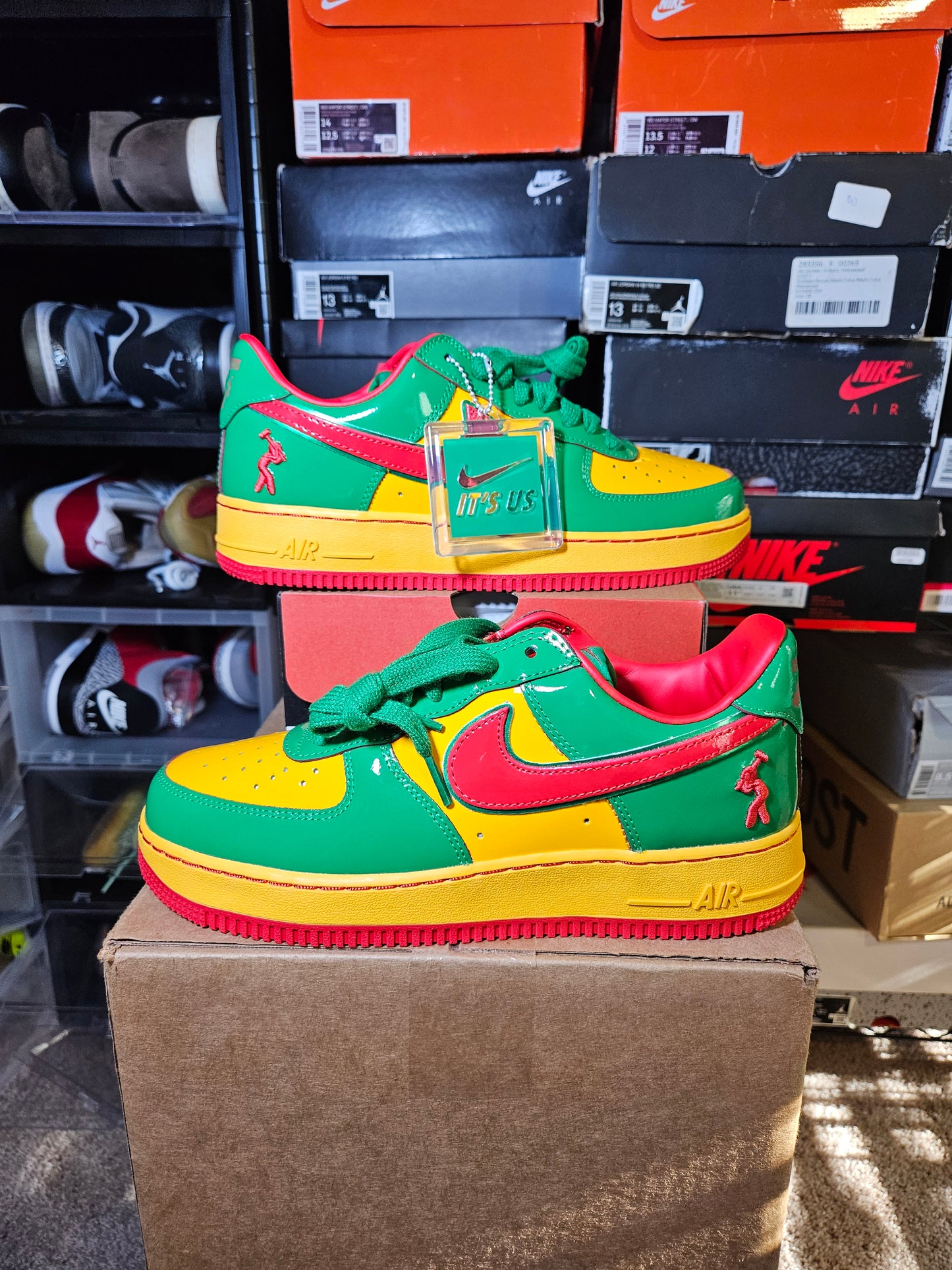 Size 8.5 - Lil Yachty x AF1 Low Concrete Boys - Lucky Green
