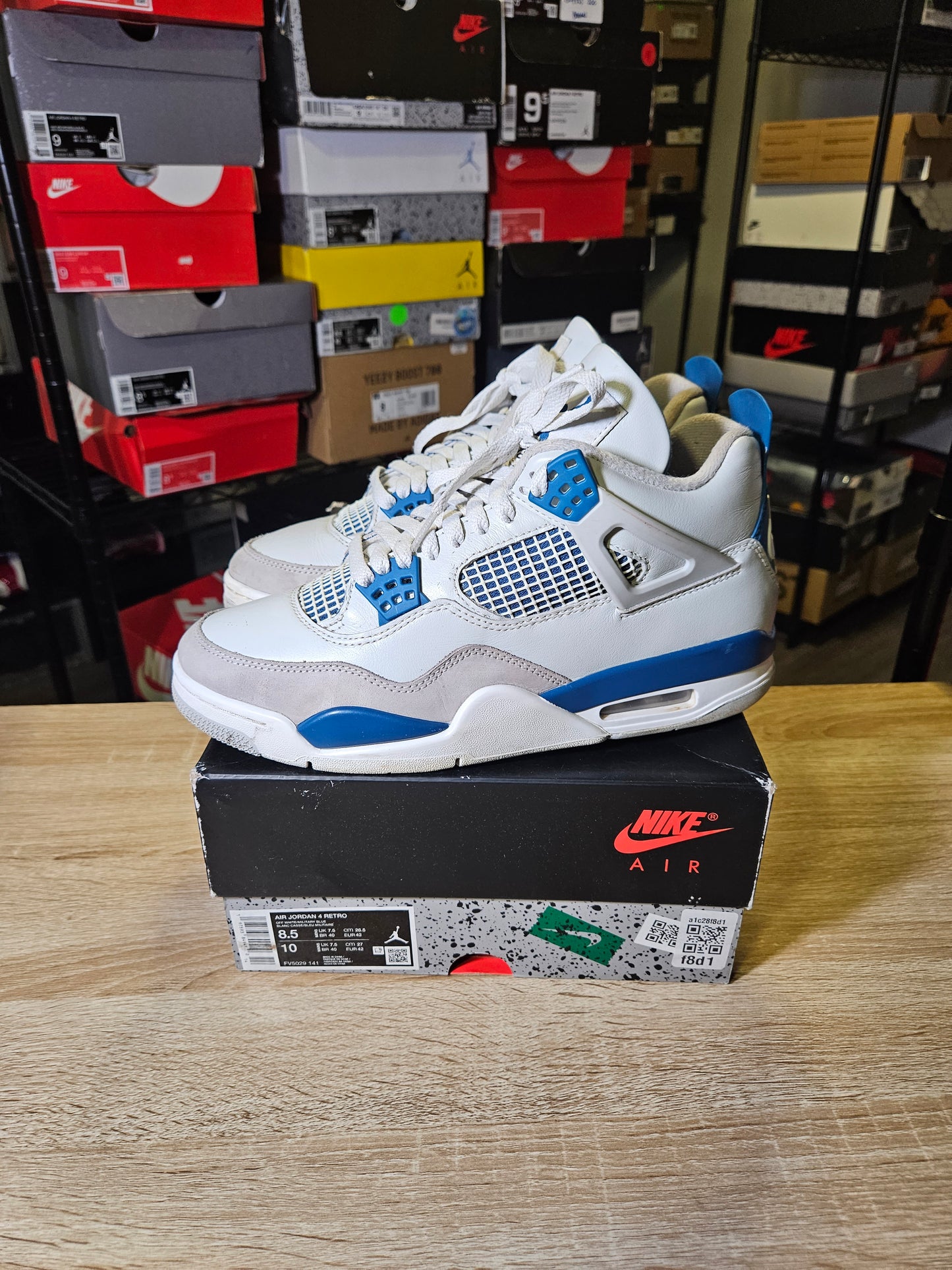 Size 8.5 - AJ 4 Retro 2024 Military Blue