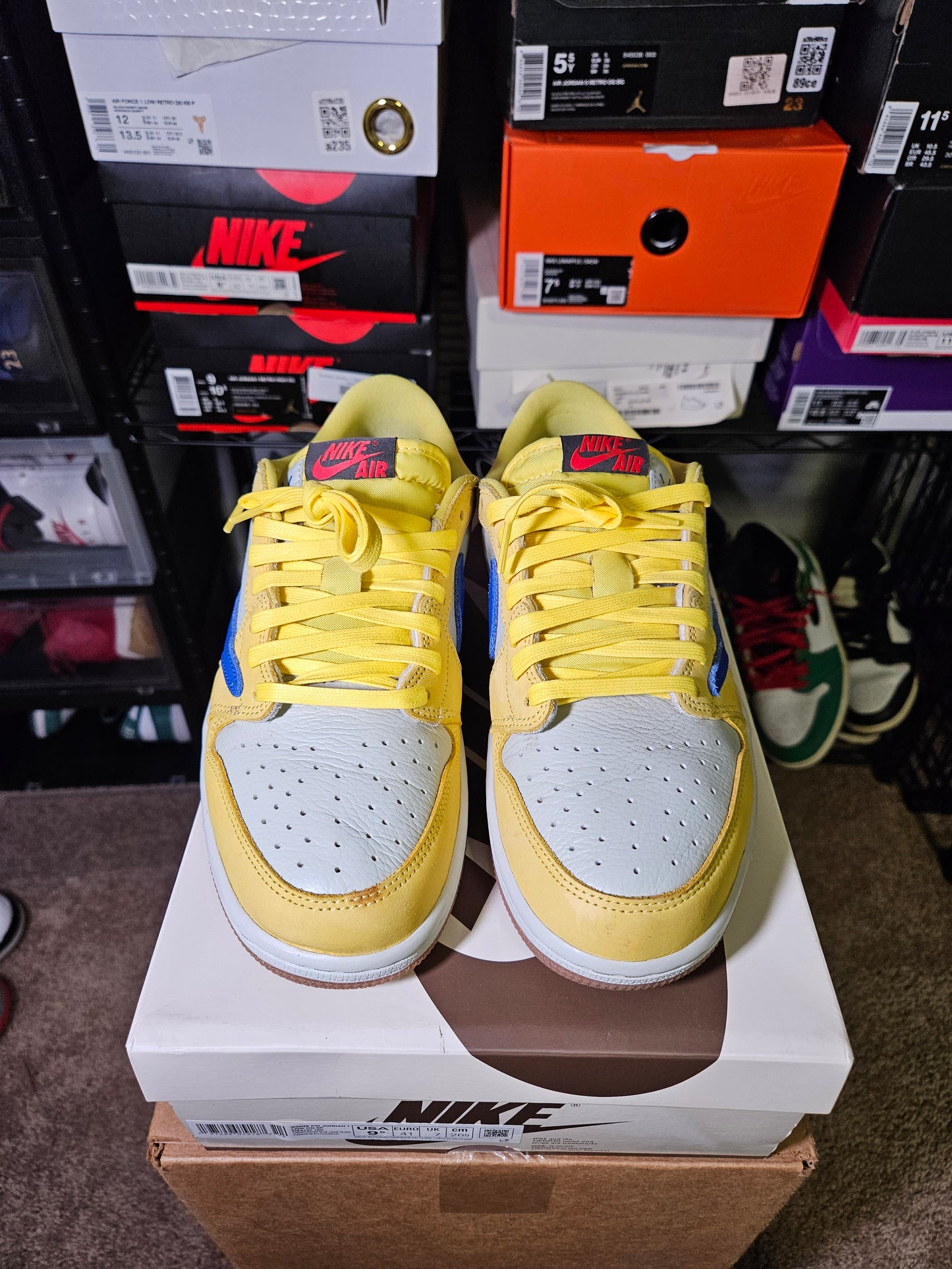 Size 9.5W/8M - Travis Scott x AJ 1 Retro OG SP Low Canary
