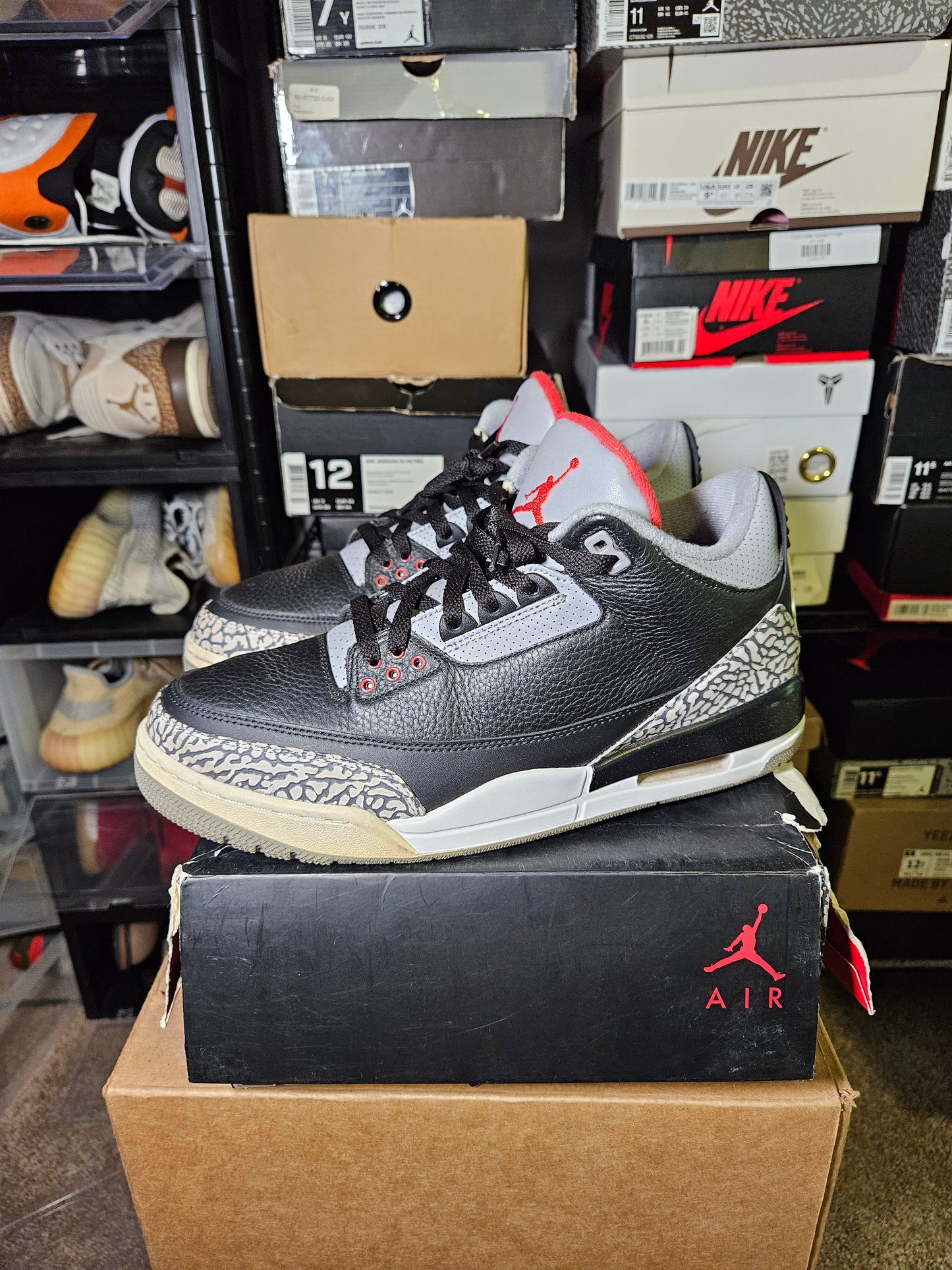 Size 11.5 - AJ 3 Retro OG Mid Black Cement