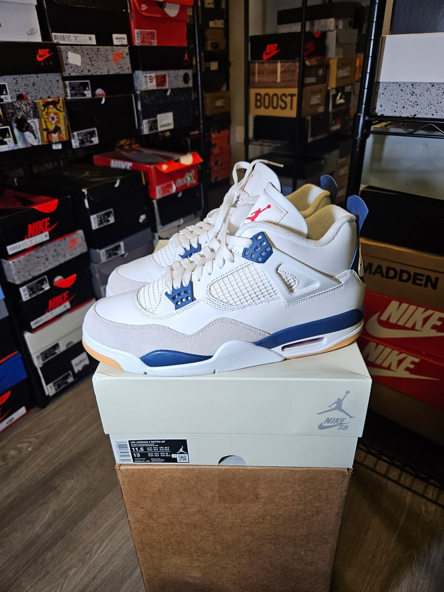Size 11.5 - SB x AJ 4 Retro SP Navy