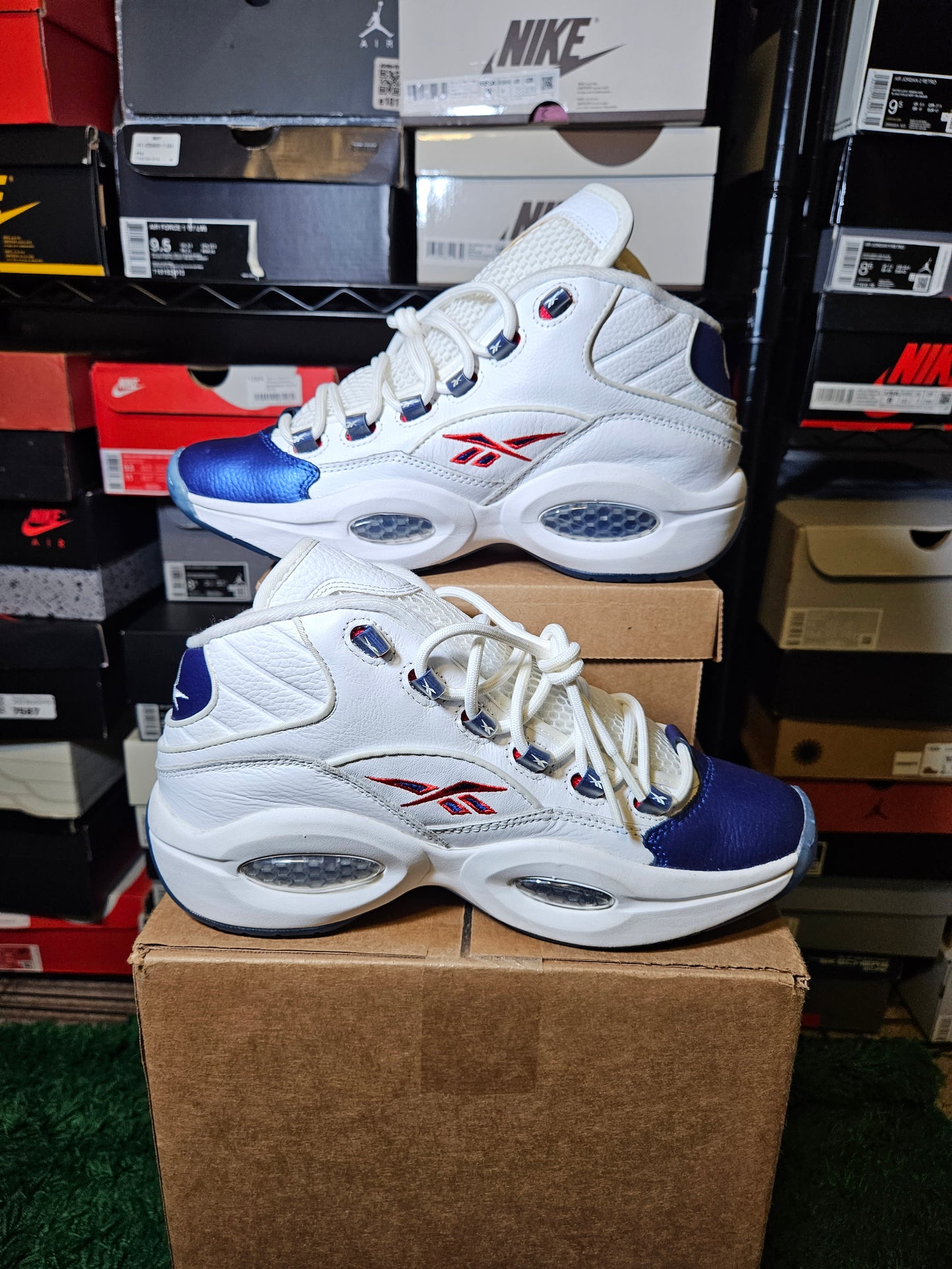 Size 9 - Reebok Question 2022 Mid Blue Toe