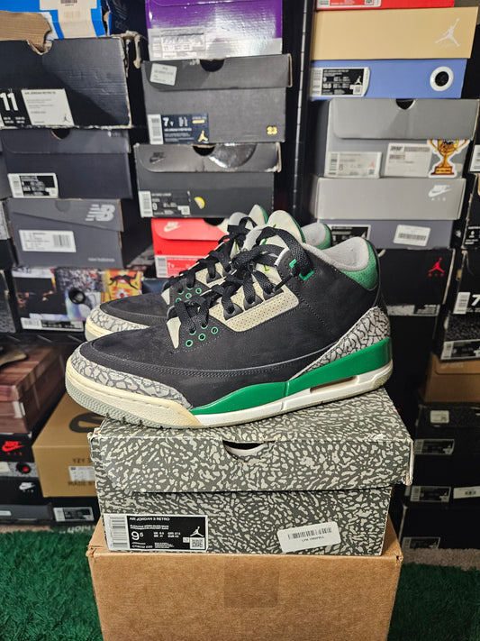 Size 9.5 - AJ 3 Retro Mid Pine Green
