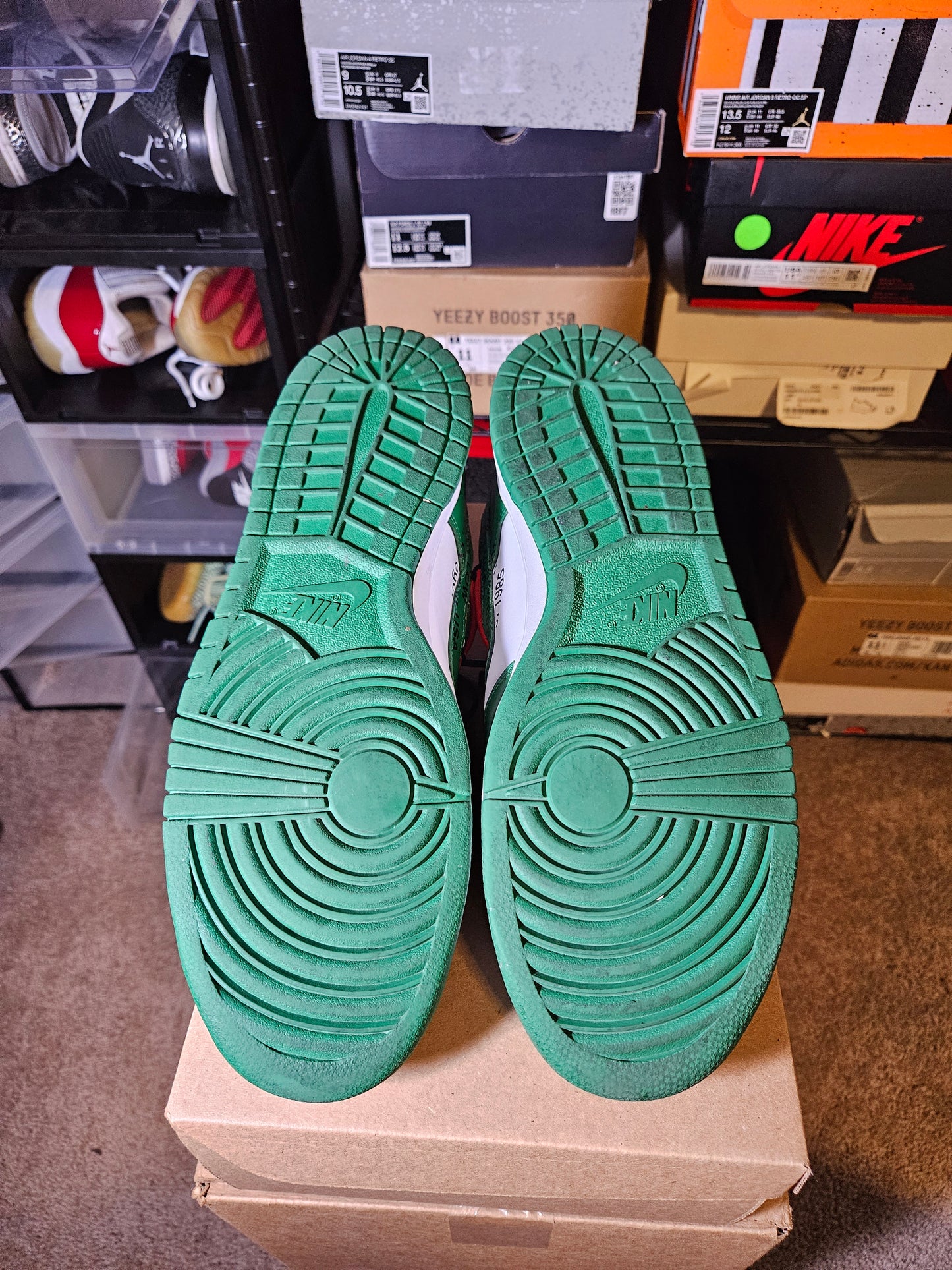 Size 12 - Dunk Low x OFF-WHITE Pine Green 2019