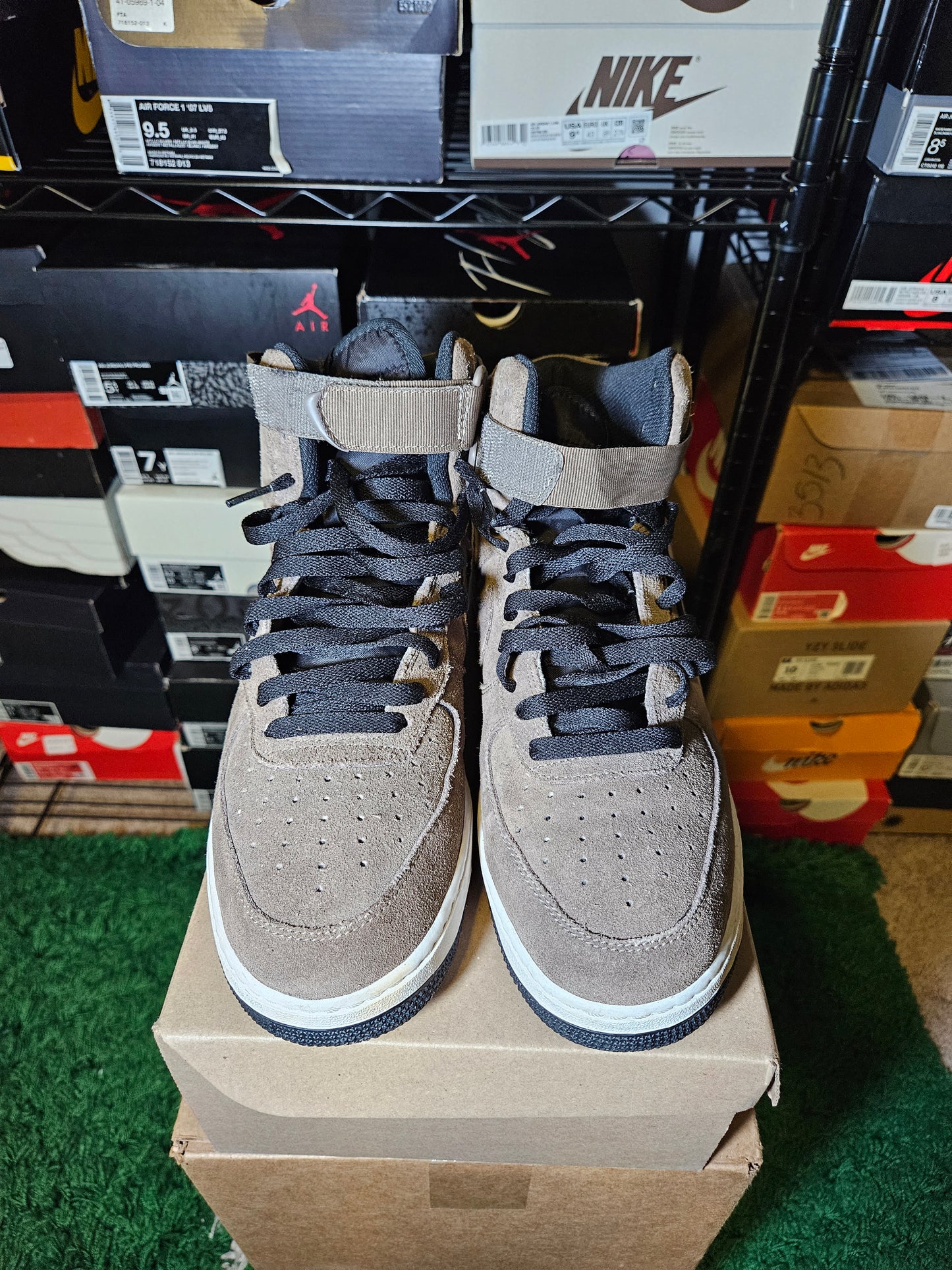 Size 10.5 - AF1 '07 High Dark Mushroom
