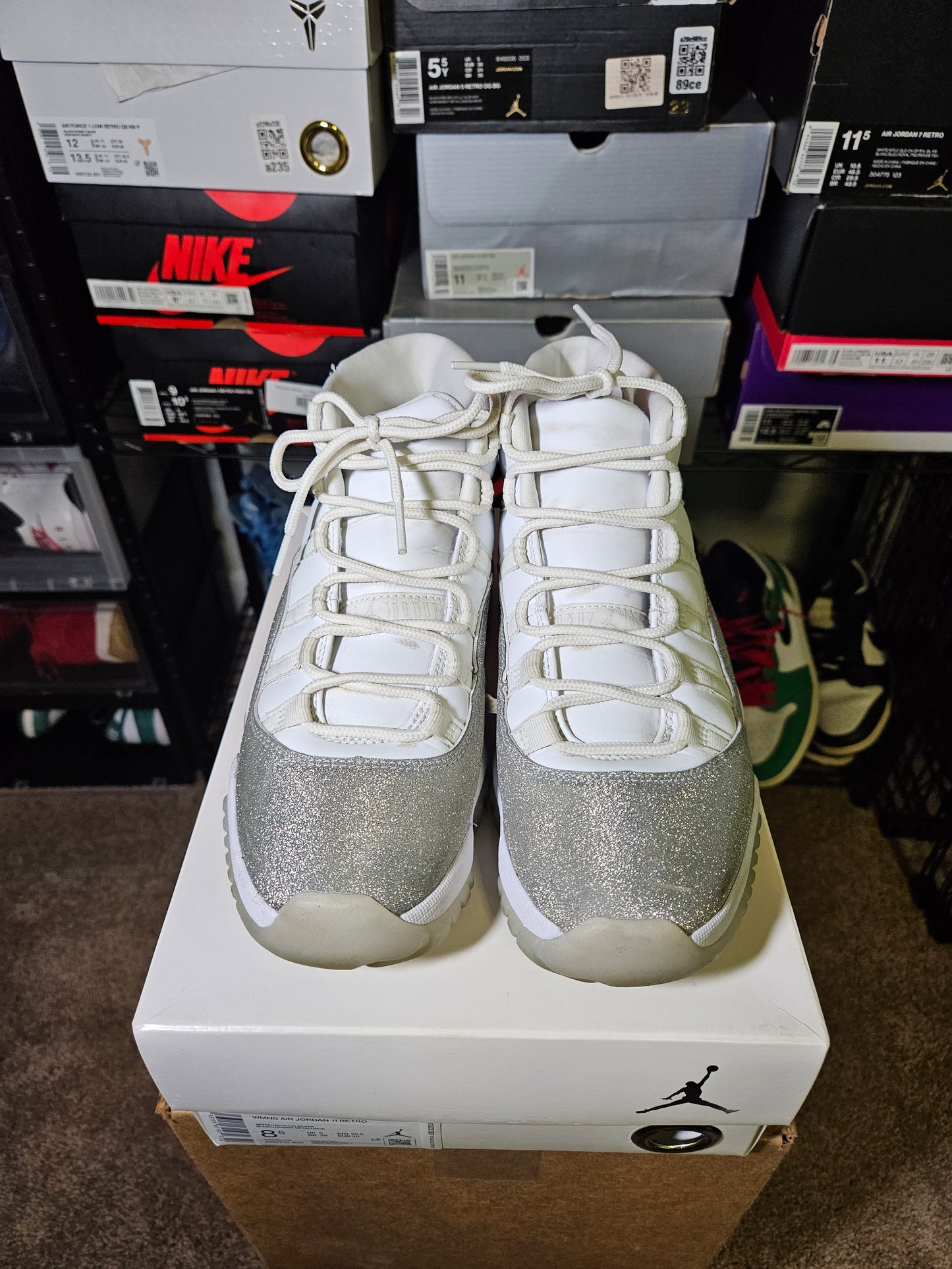 Size 8.5W/7M - Air Jordan 11 Retro Vast Grey