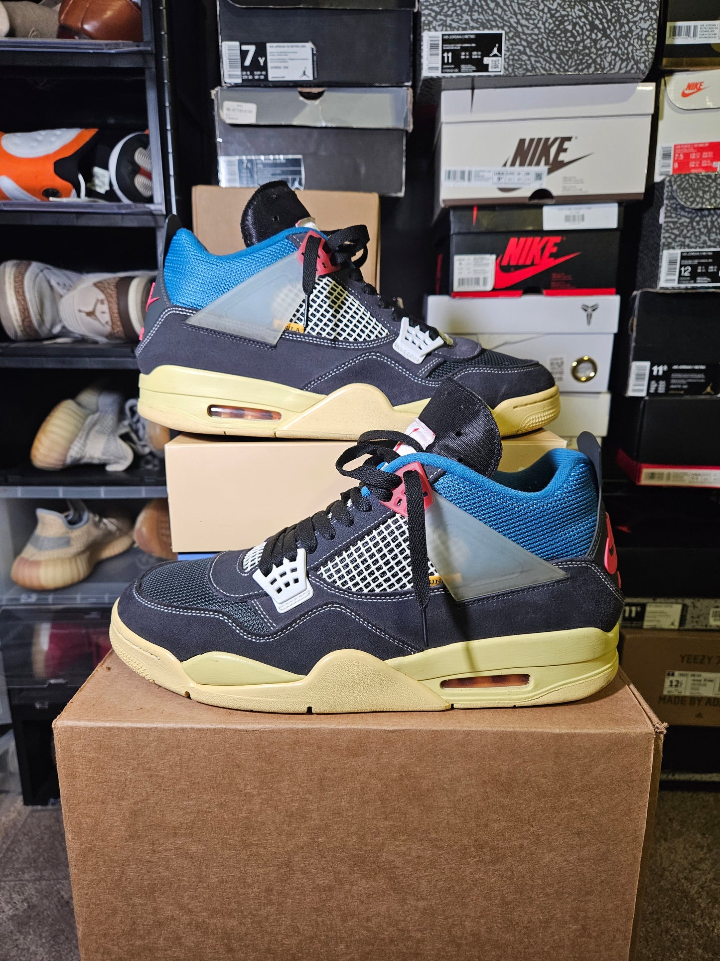 Size 13 - AJ 4 Retro x Union LA Mid Off Noir