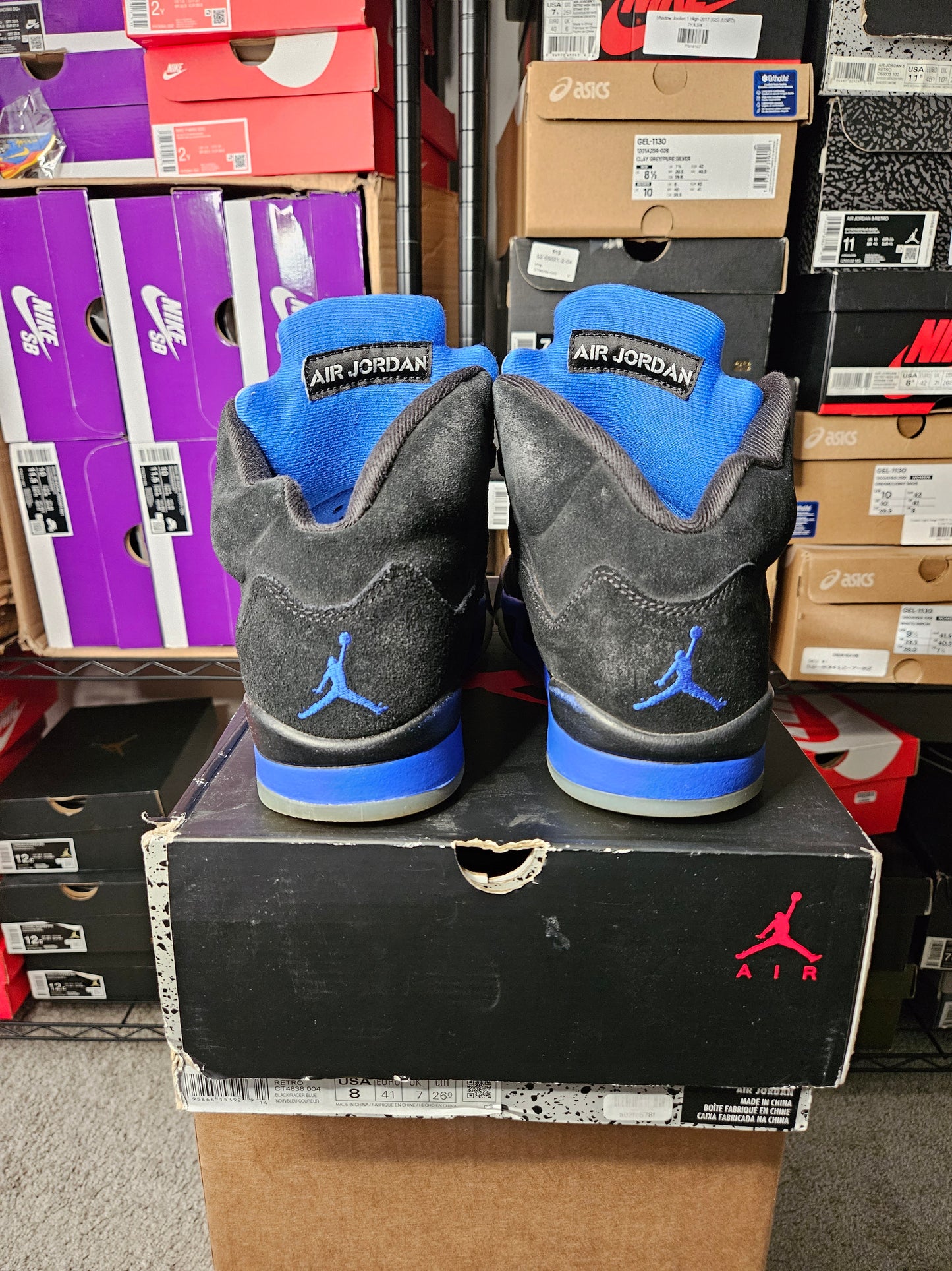 Size 8 - AJ 5 Retro Mid Racer Blue