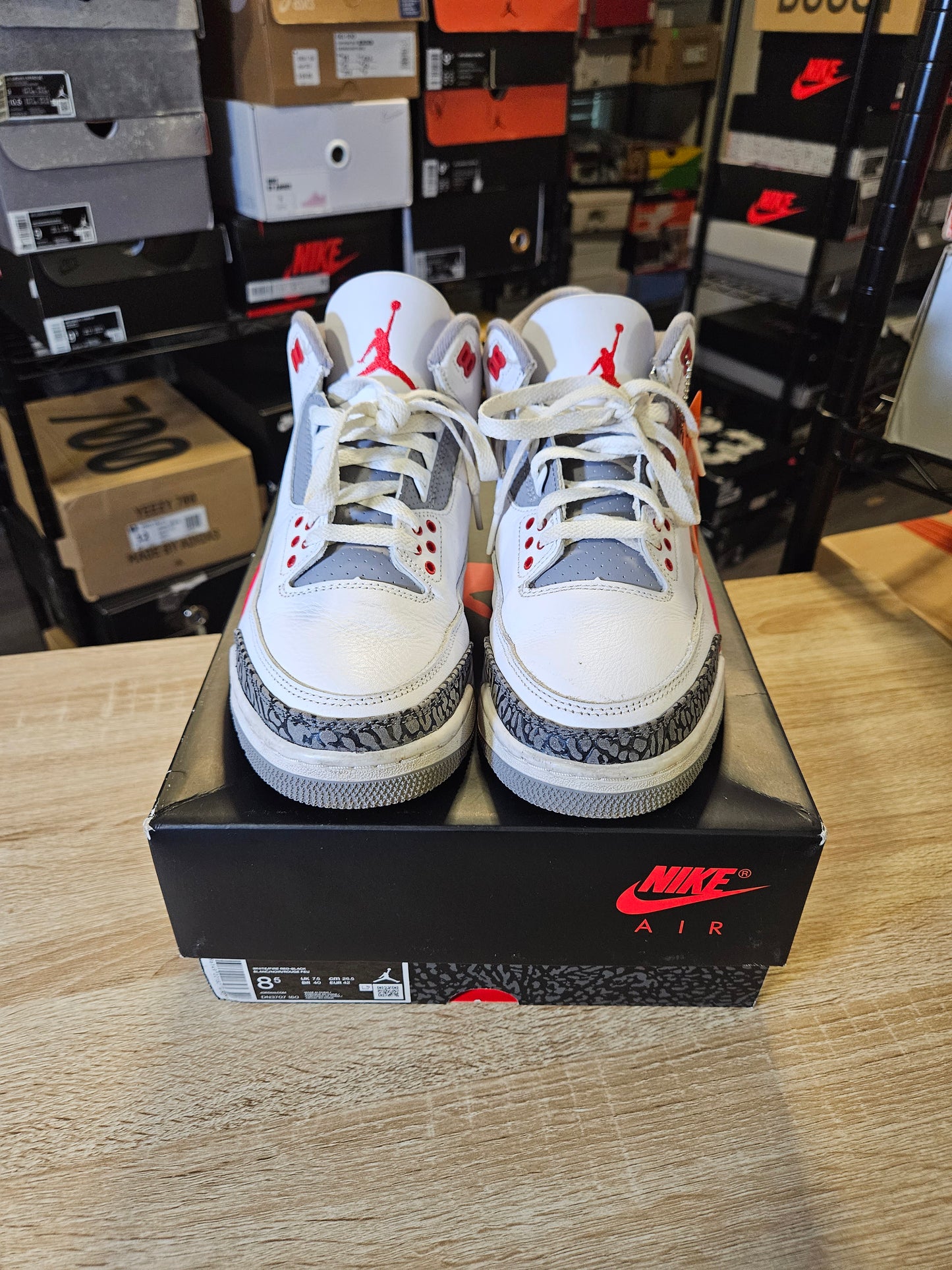 Size 8.5 - AJ 3 Retro Mid Fire Red