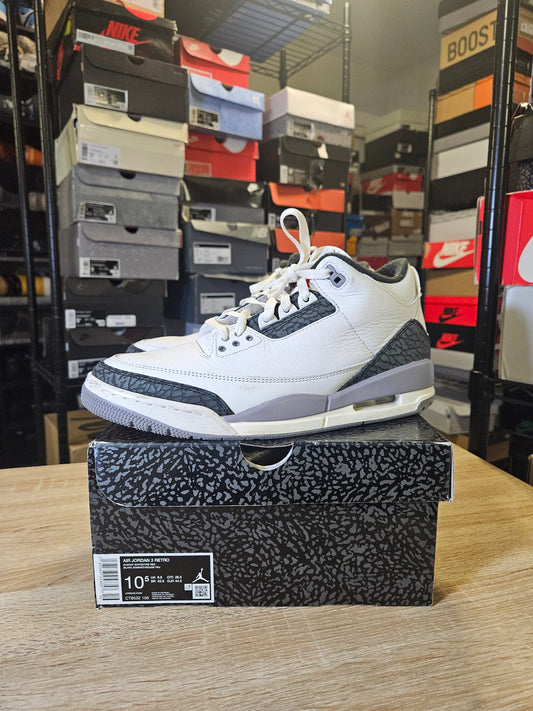 Size 10.5 - AJ 3 Retro Cement Grey