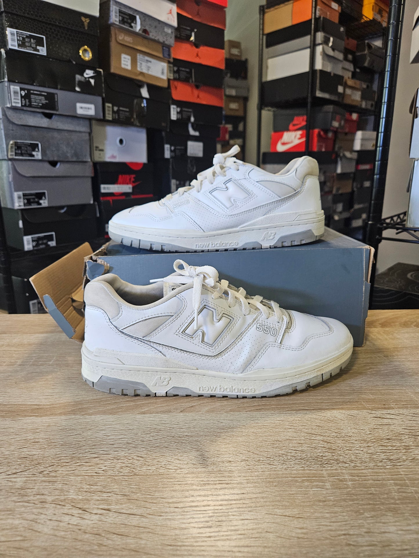Size 10.5 - NB 550 White Grey