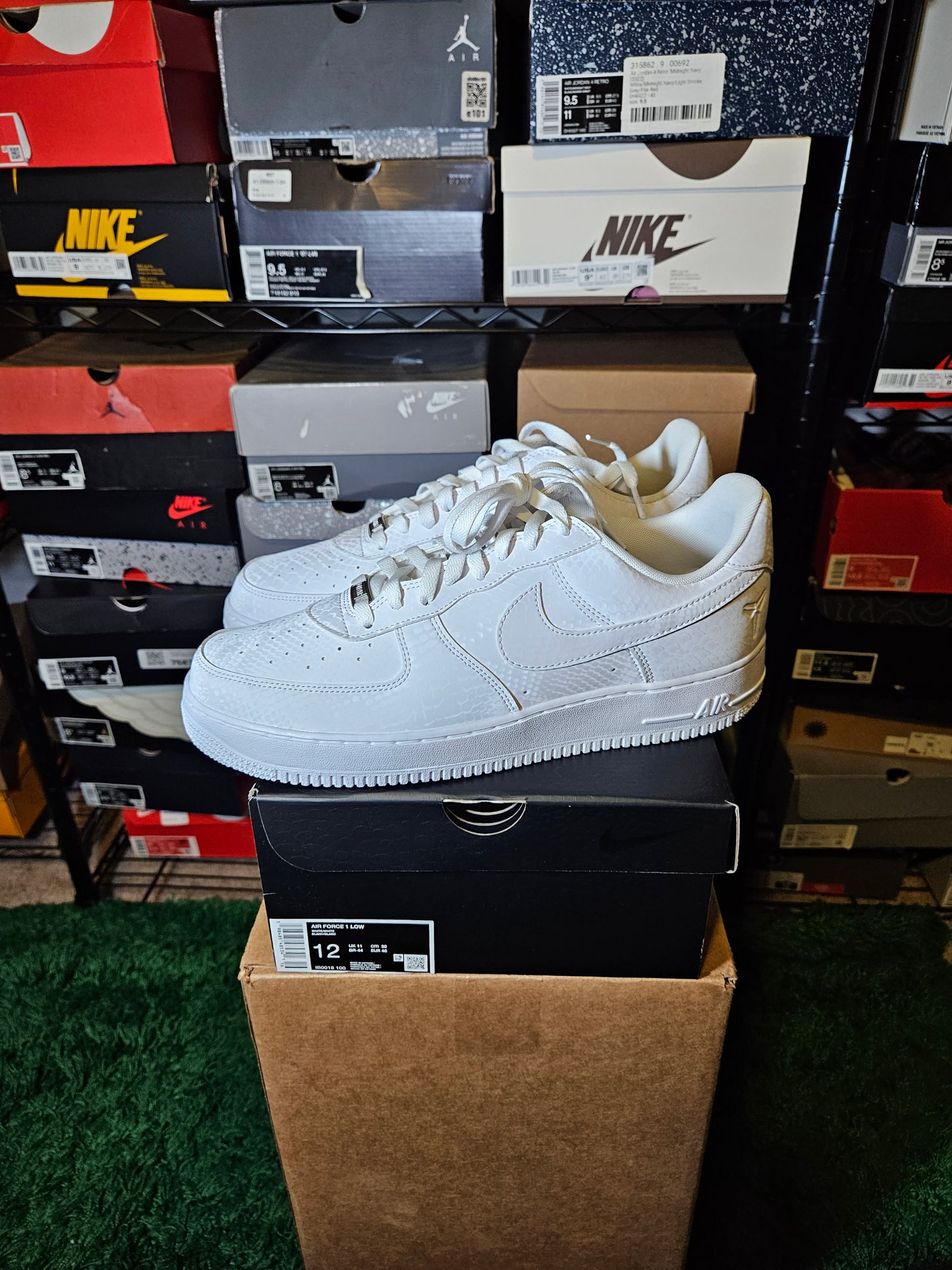 Size 12 - Kobe Bryant x Air Force 1 Low Forever White