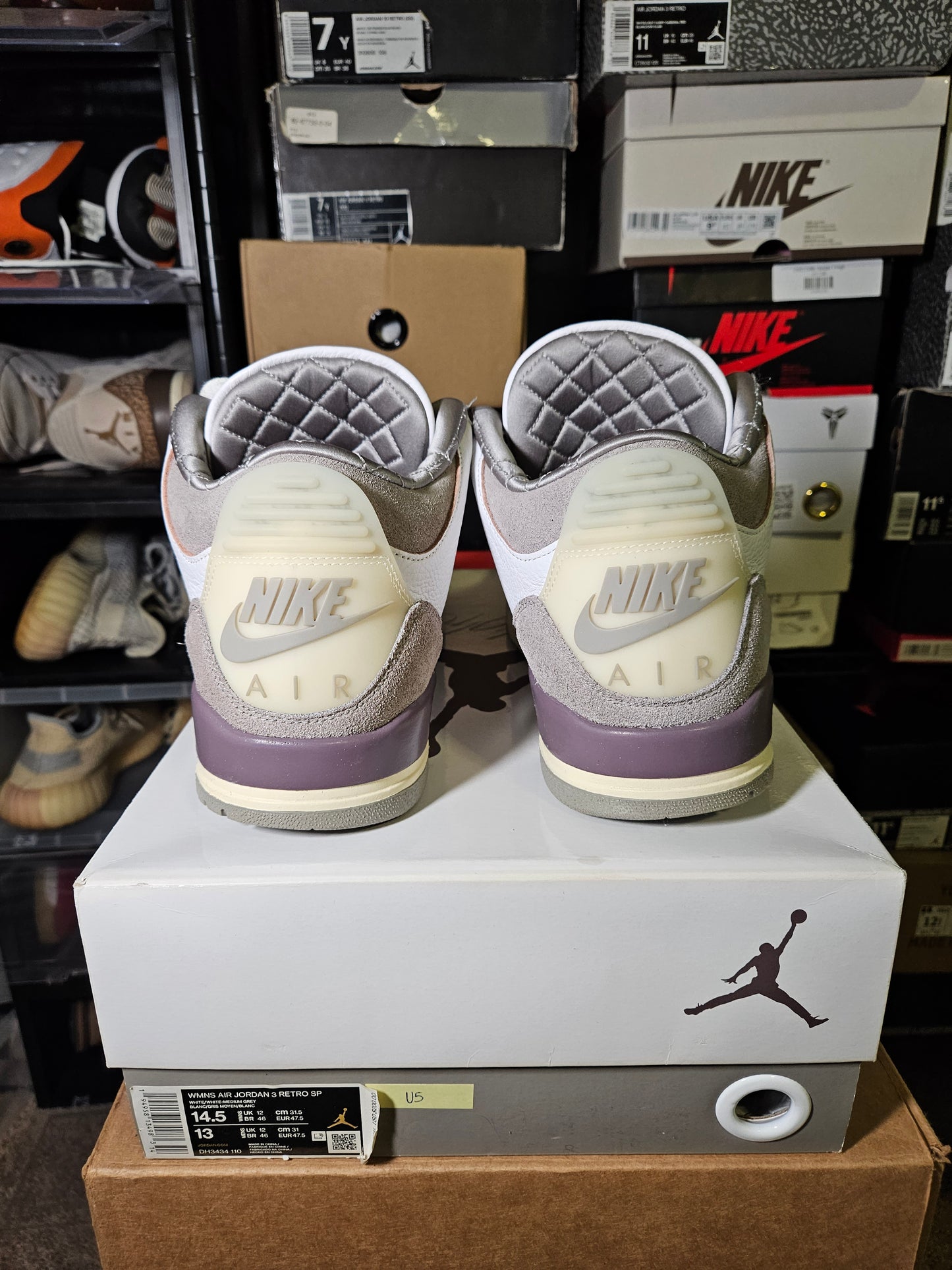 Size 14.5W/13M - Jordan 3 Retro SP x A Ma Maniere Low Raised By Women