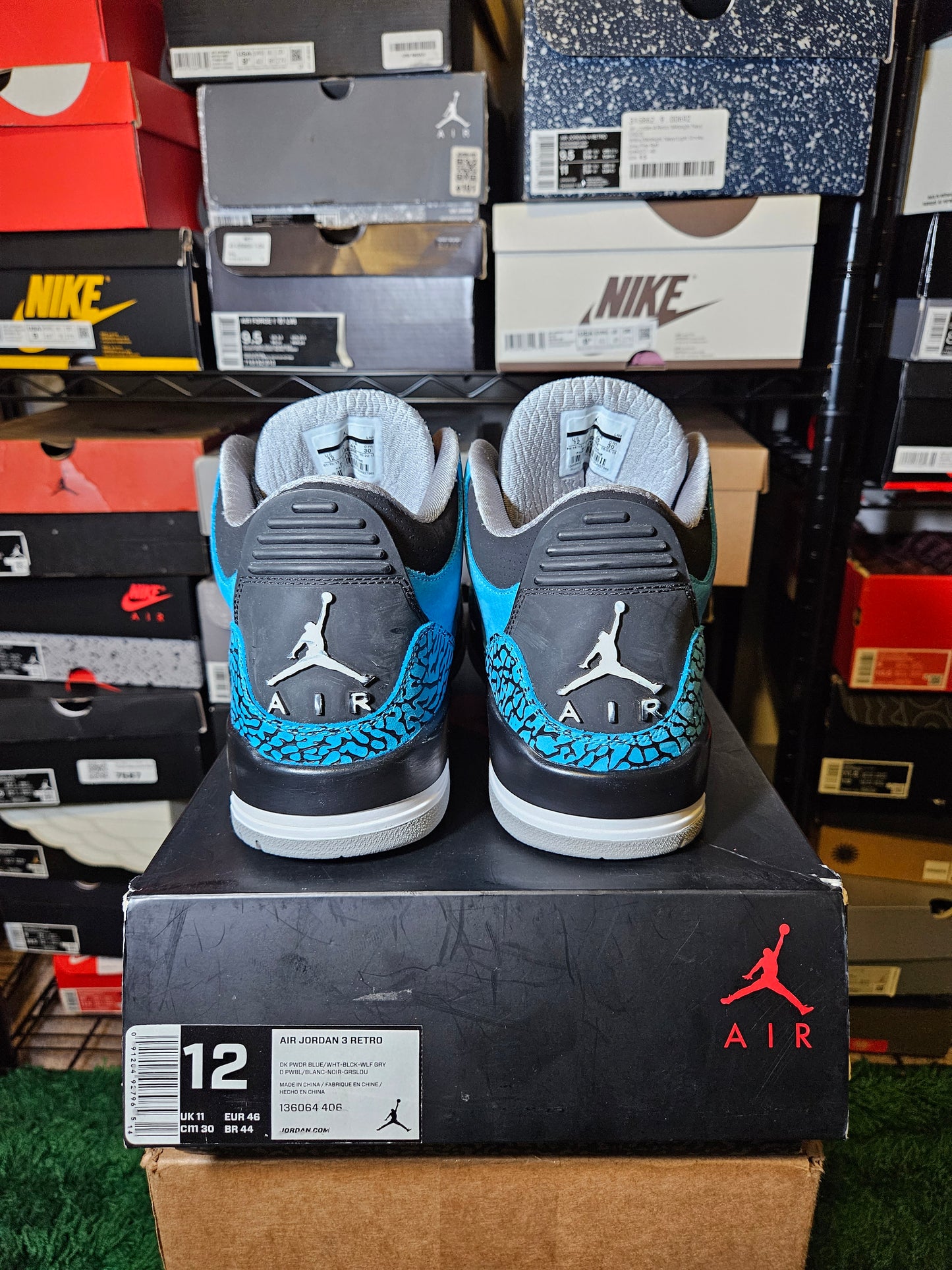 Size 12 - AJ 3 Retro Powder Blue