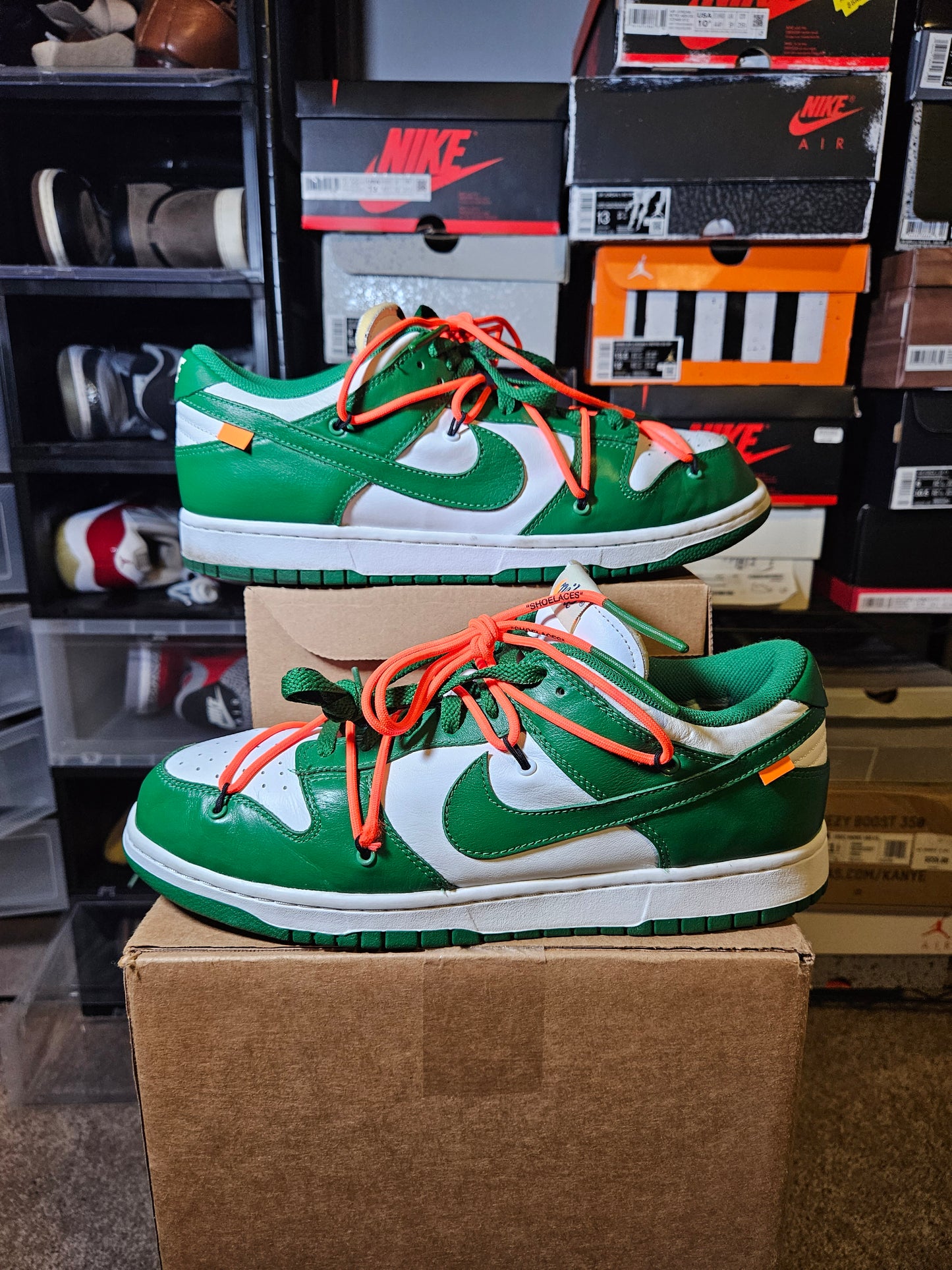 Size 12 - Dunk Low x OFF-WHITE Pine Green 2019
