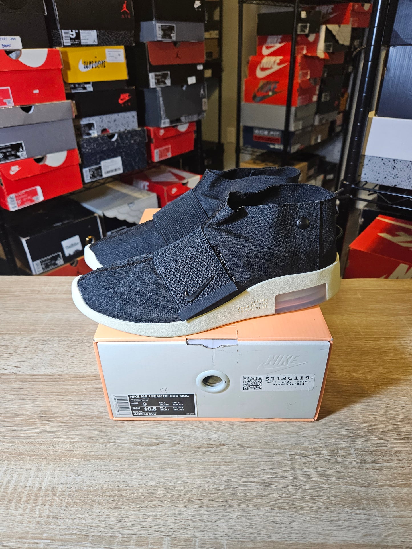 Size 9 - Air Fear Of God Moc Black