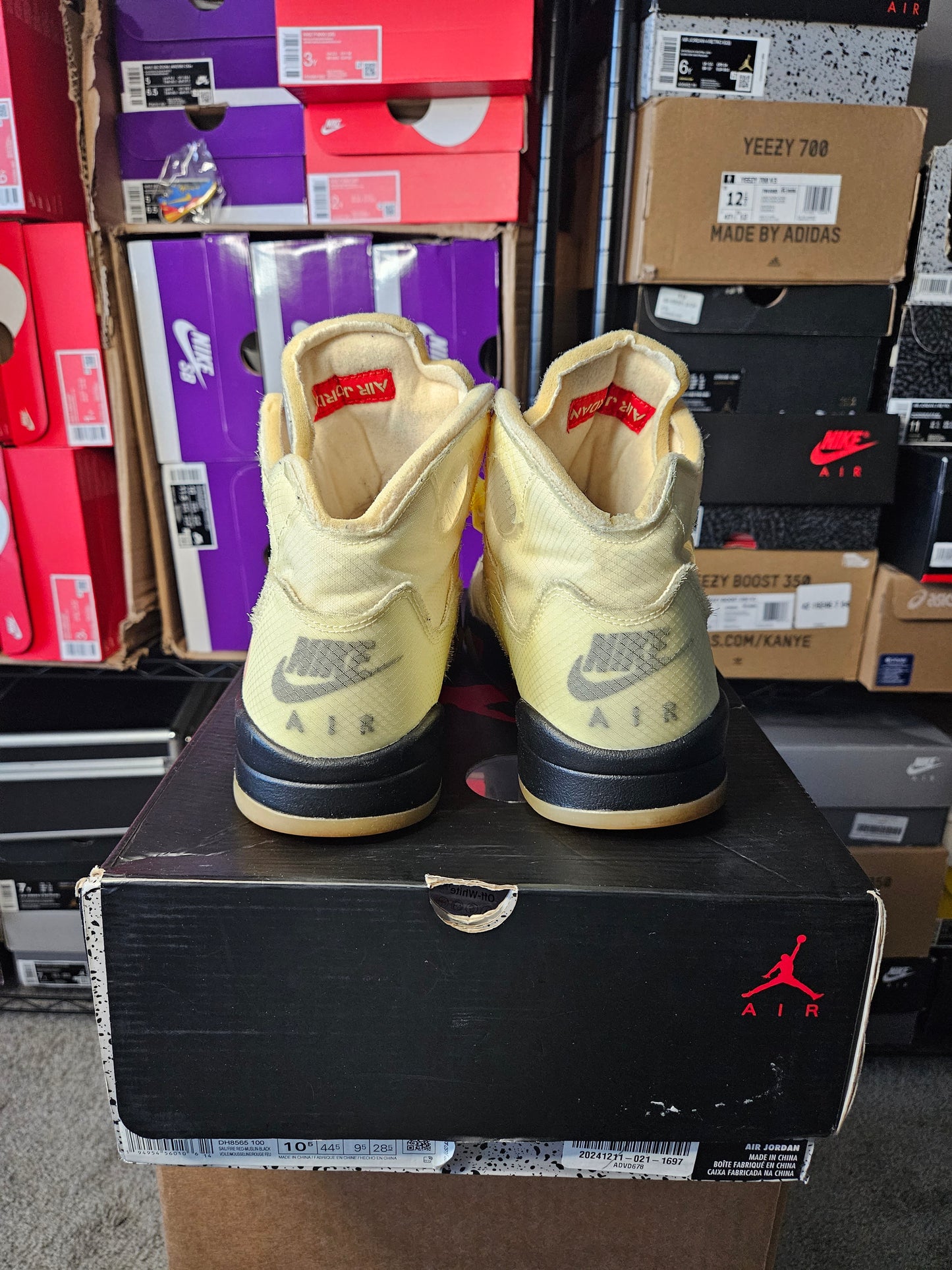 Size 10.5 - AJ 5 SP x Off-White Mid Sail