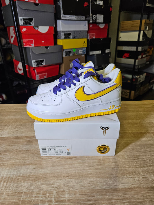 Size 5.5 - Kobe Bryant x Air Force 1 Retro QS Low Lakers Home
