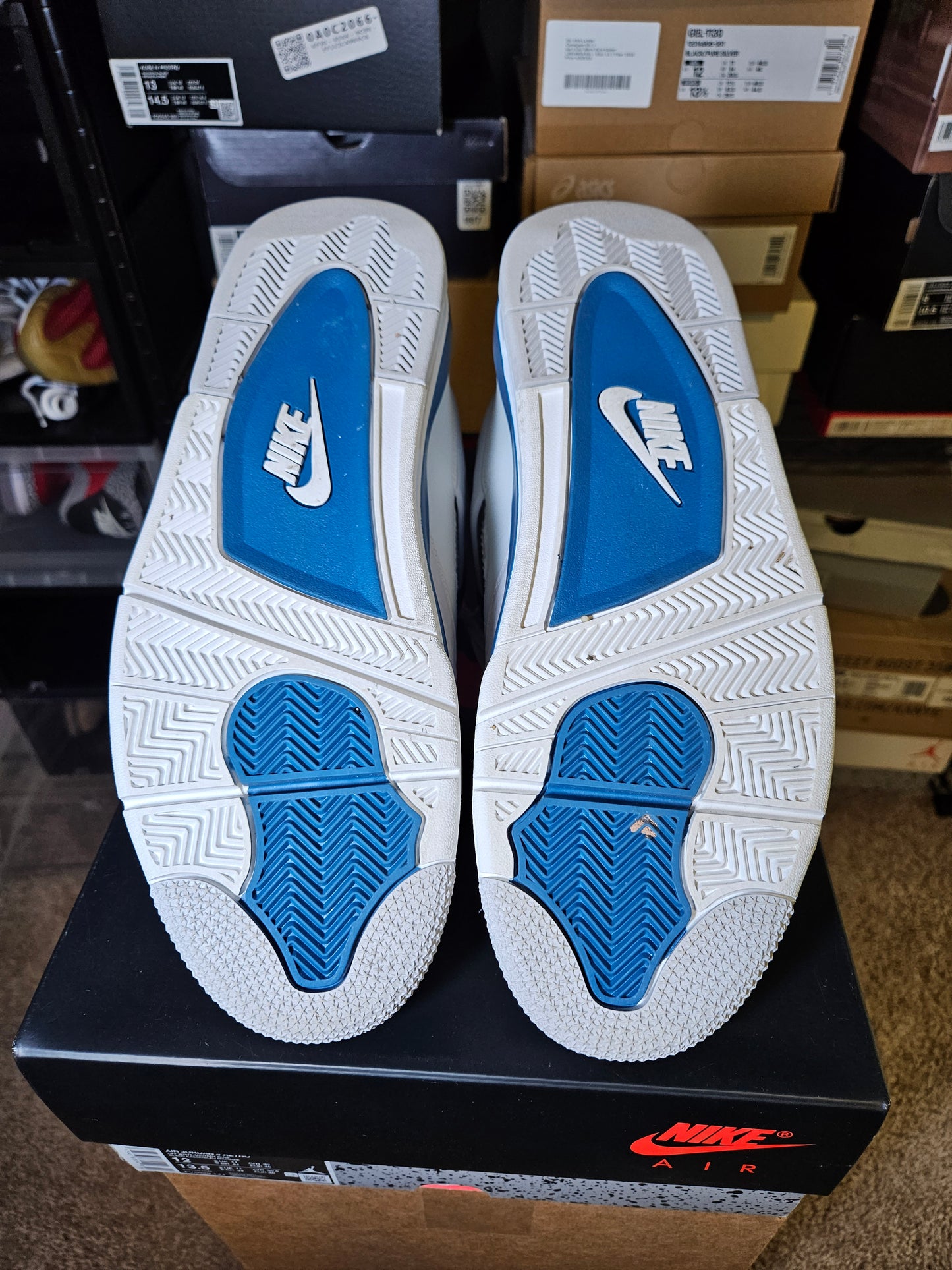 Size 12 - AJ 4 Military Blue