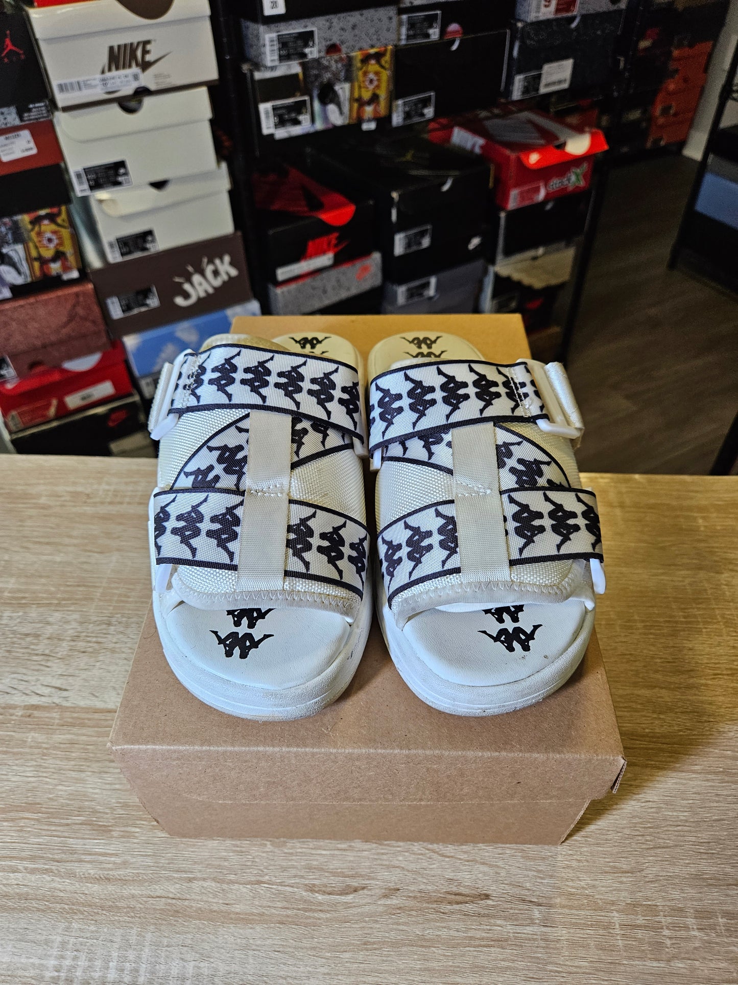 Size 7 - Kappa White slides
