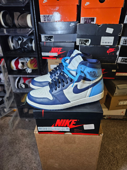 Size 10.5 - AJ 1 Retro OG High Obsidian UNC 2019