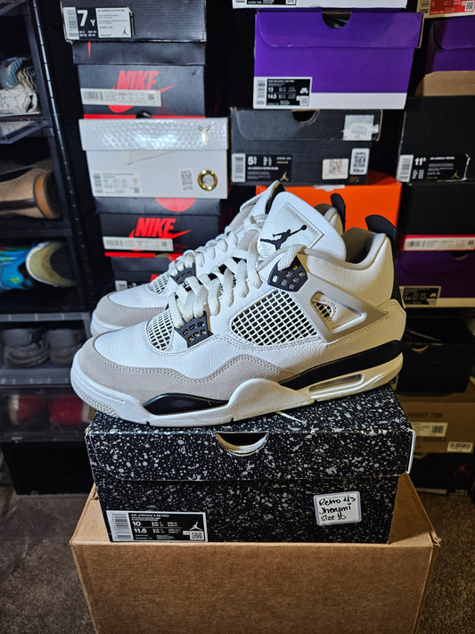 Size 10 - AJ 4 Retro Mid Military Black