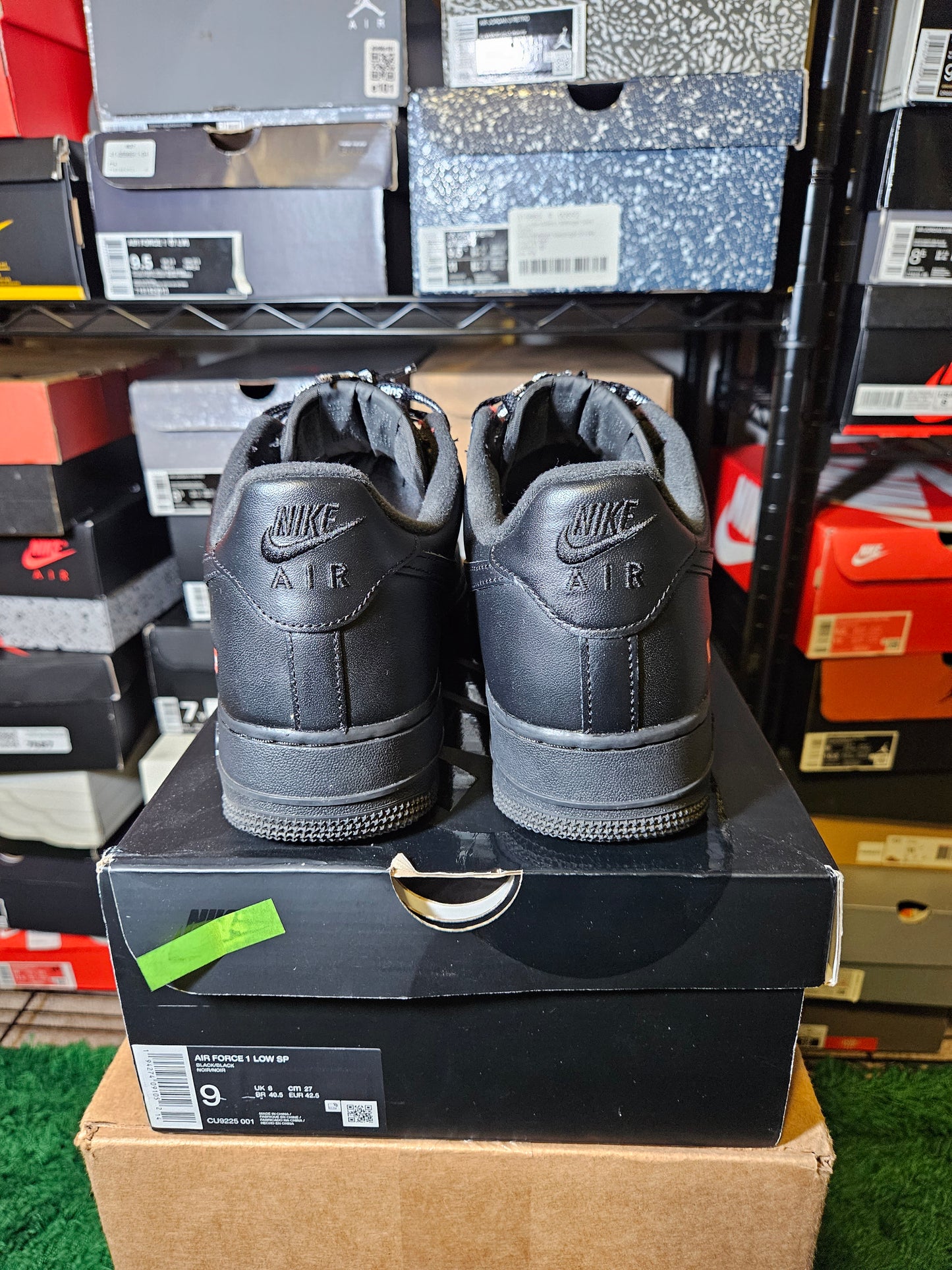 Size 9 - Nike Air Force 1 Low x Supreme Box Logo - Black