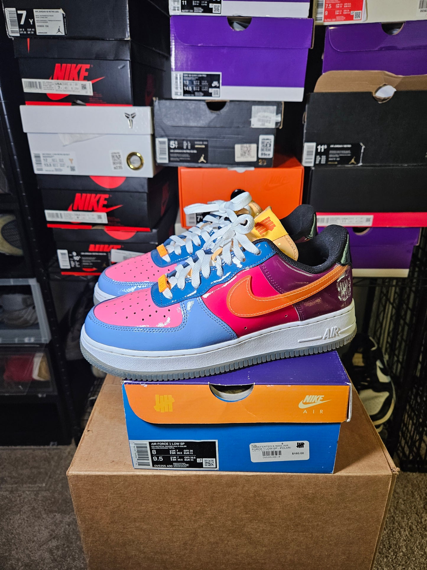 Size 8 - Undefeated x AF1 Low Total Orange