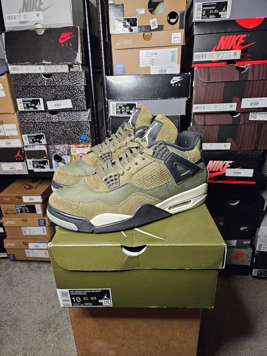 Size 10.5 - Jordan 4 SE Retro Low Craft - Olive