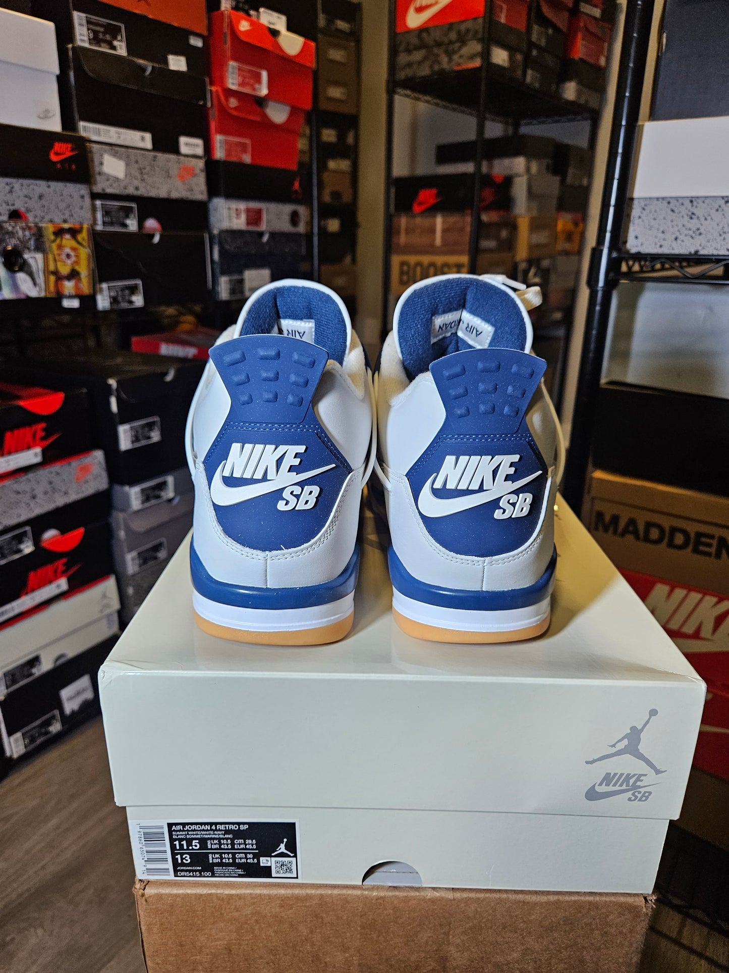 Size 11.5 - SB x AJ 4 Retro SP Navy