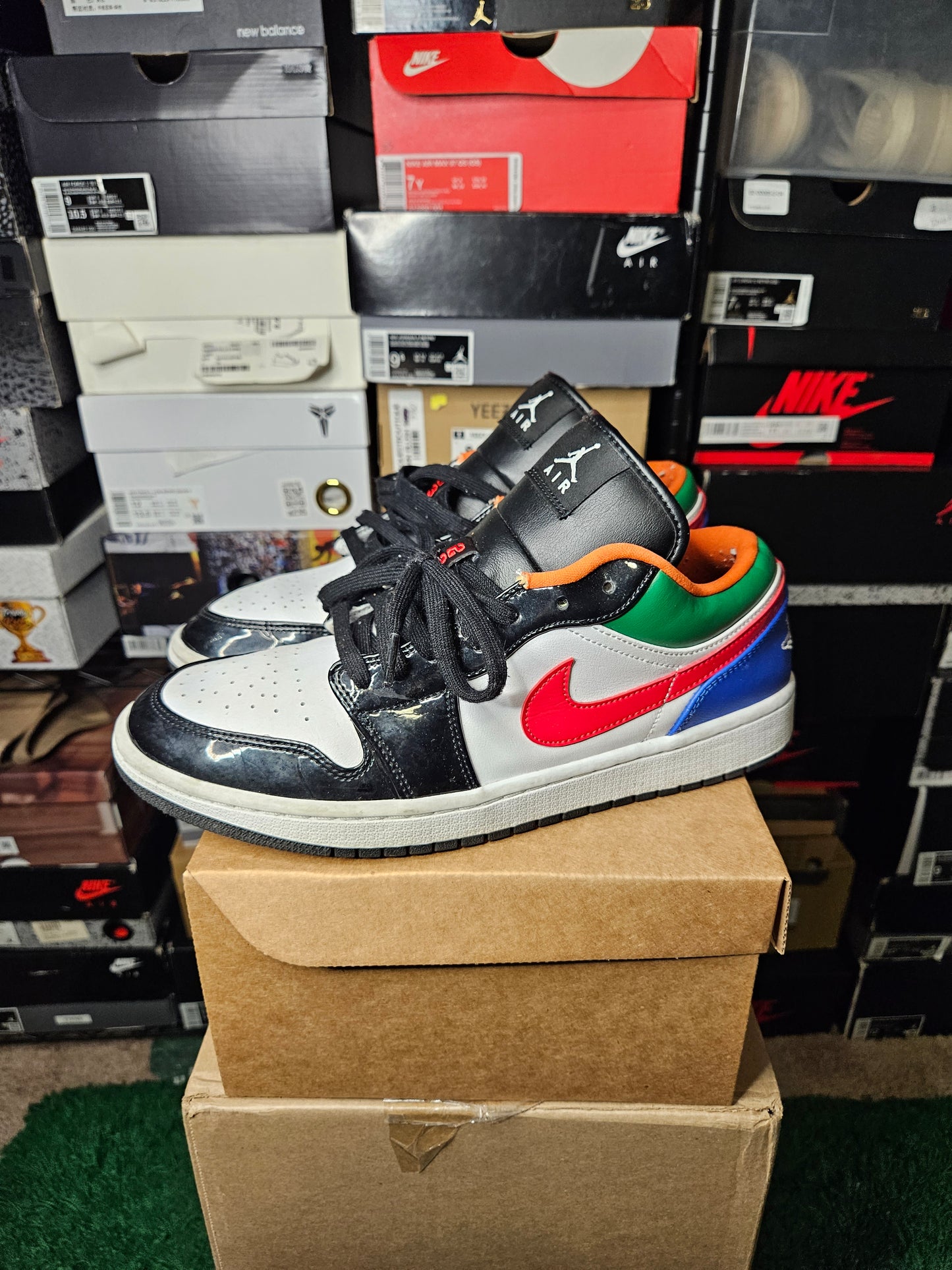 Size 12W/10.5M - AJ 1 Low Multi-Color