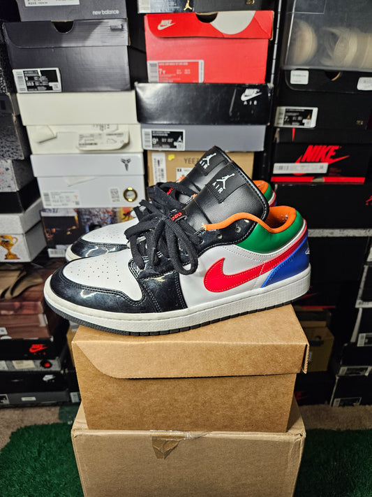 Size 12W/10.5M - AJ 1 Low Multi-Color