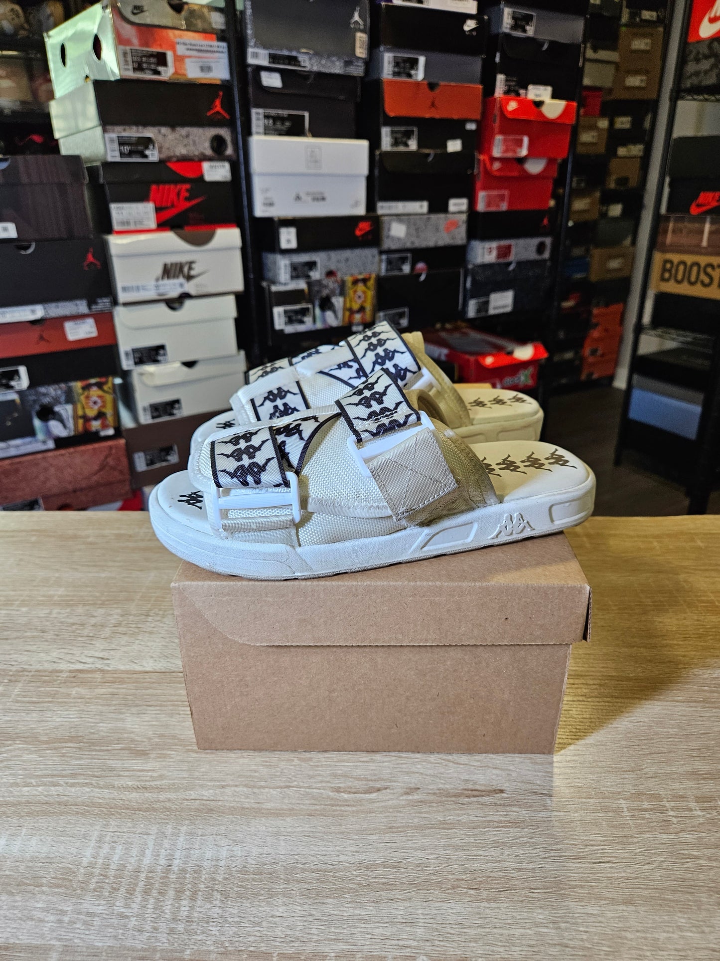Size 7 - Kappa White slides
