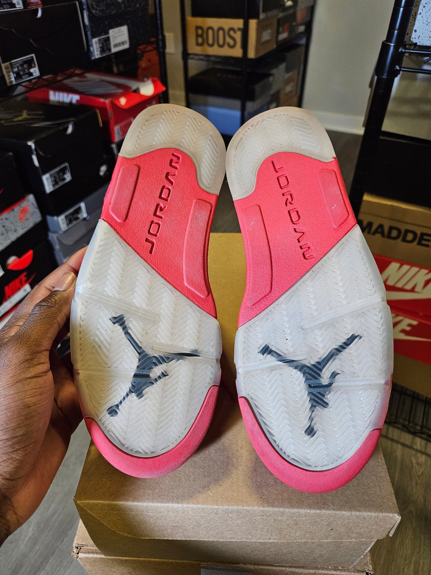 Size 8 - AJ 5 Retro Red Suede