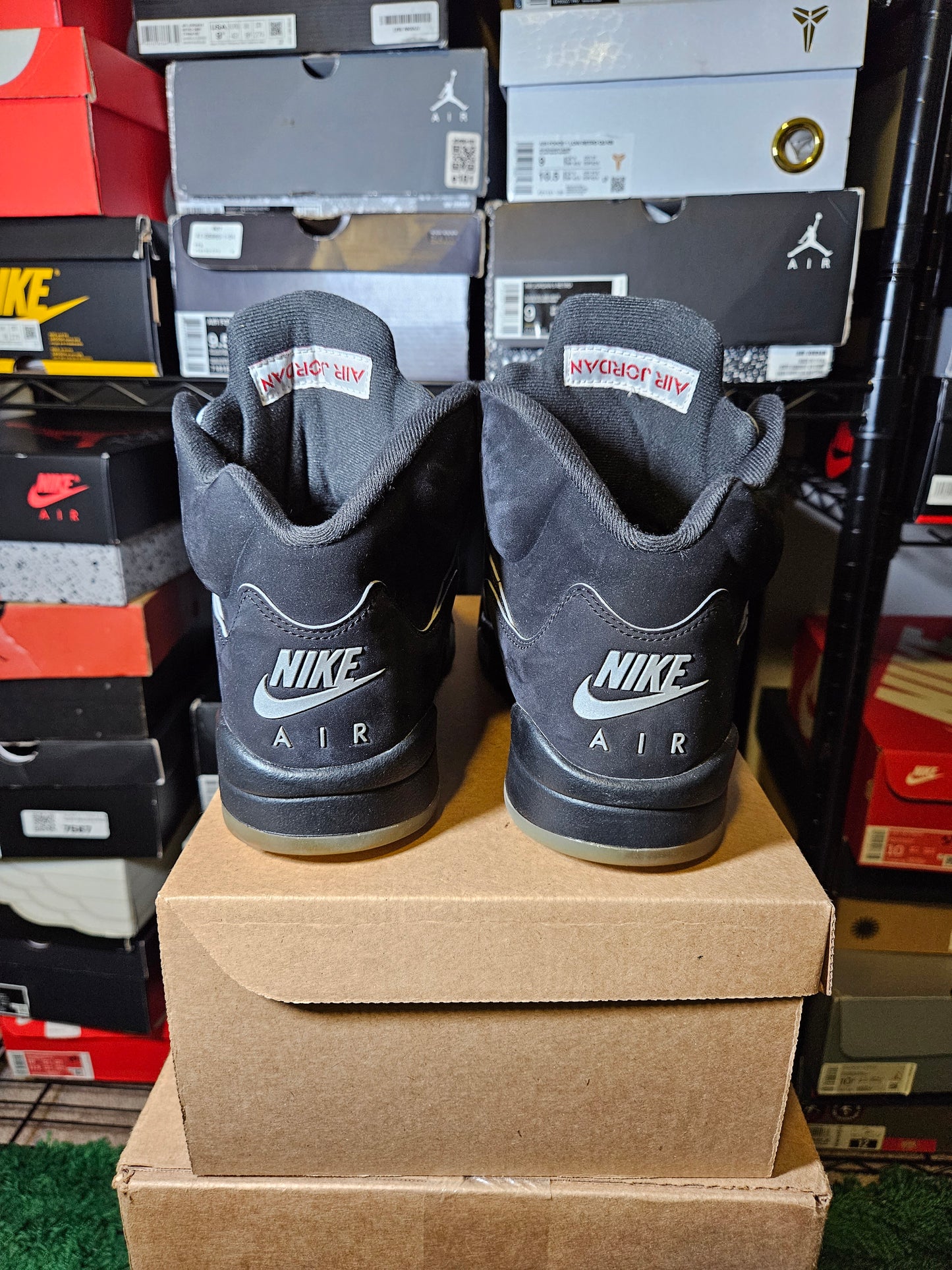 Size 9.5 - AJ 5 Retro OG Black Metallic Reimagined