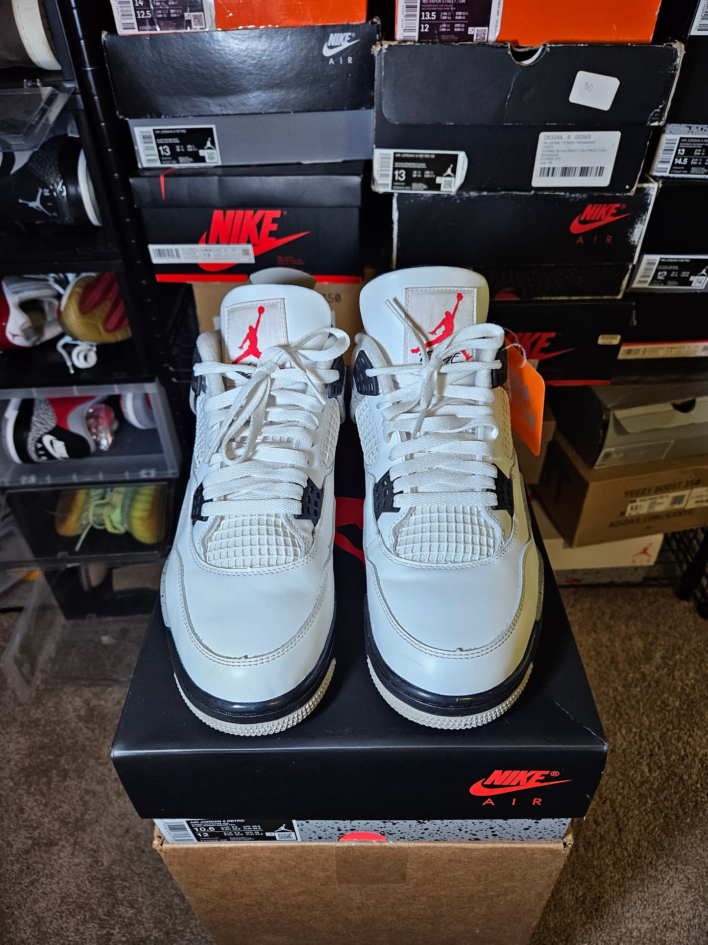 Size 10.5 - AJ 4 Retro OG 2025 White Cement