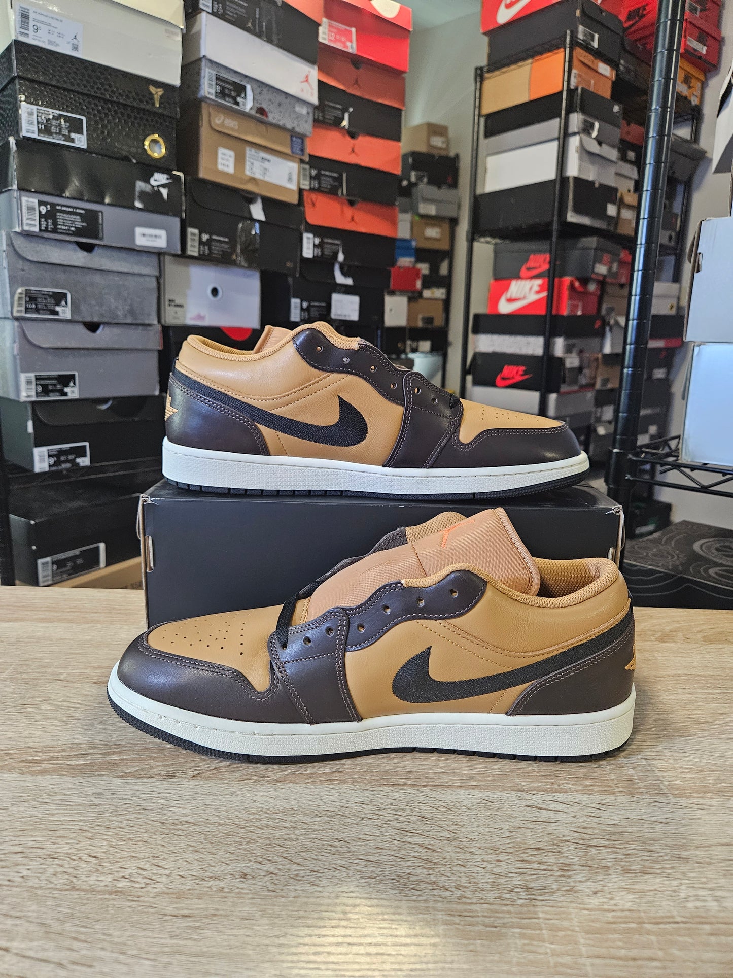 Size 13 - AJ 1 SE Low Flax Baroque Brown