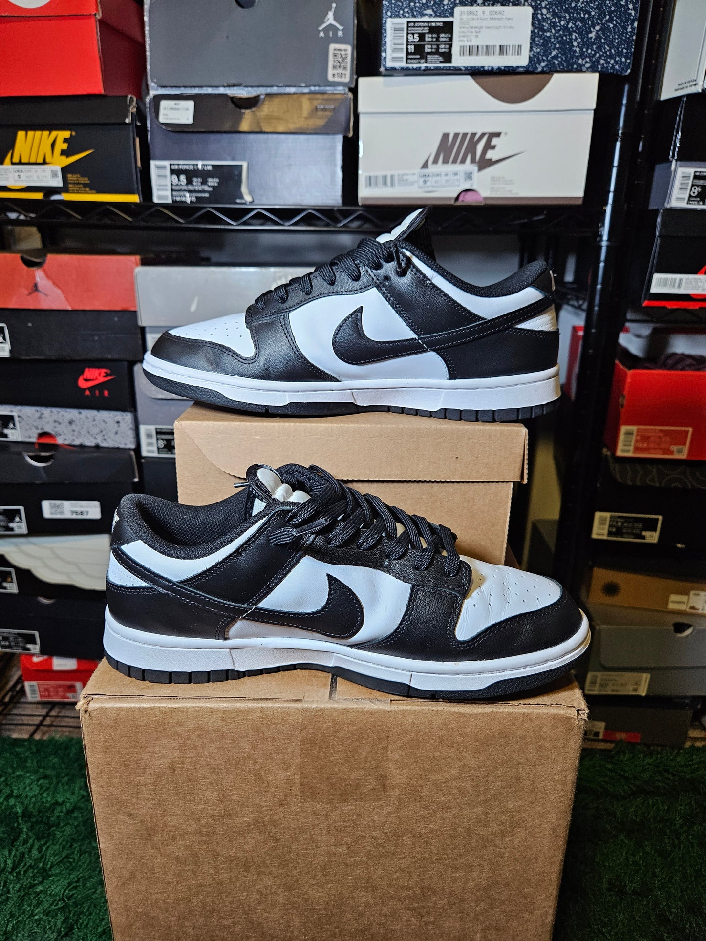Size 10W/8.5M - Nike Dunk Low Black White