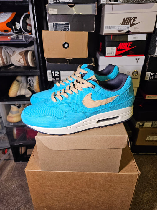 Size 12 - Air Max 1 Premium Baltic Blue Corduroy