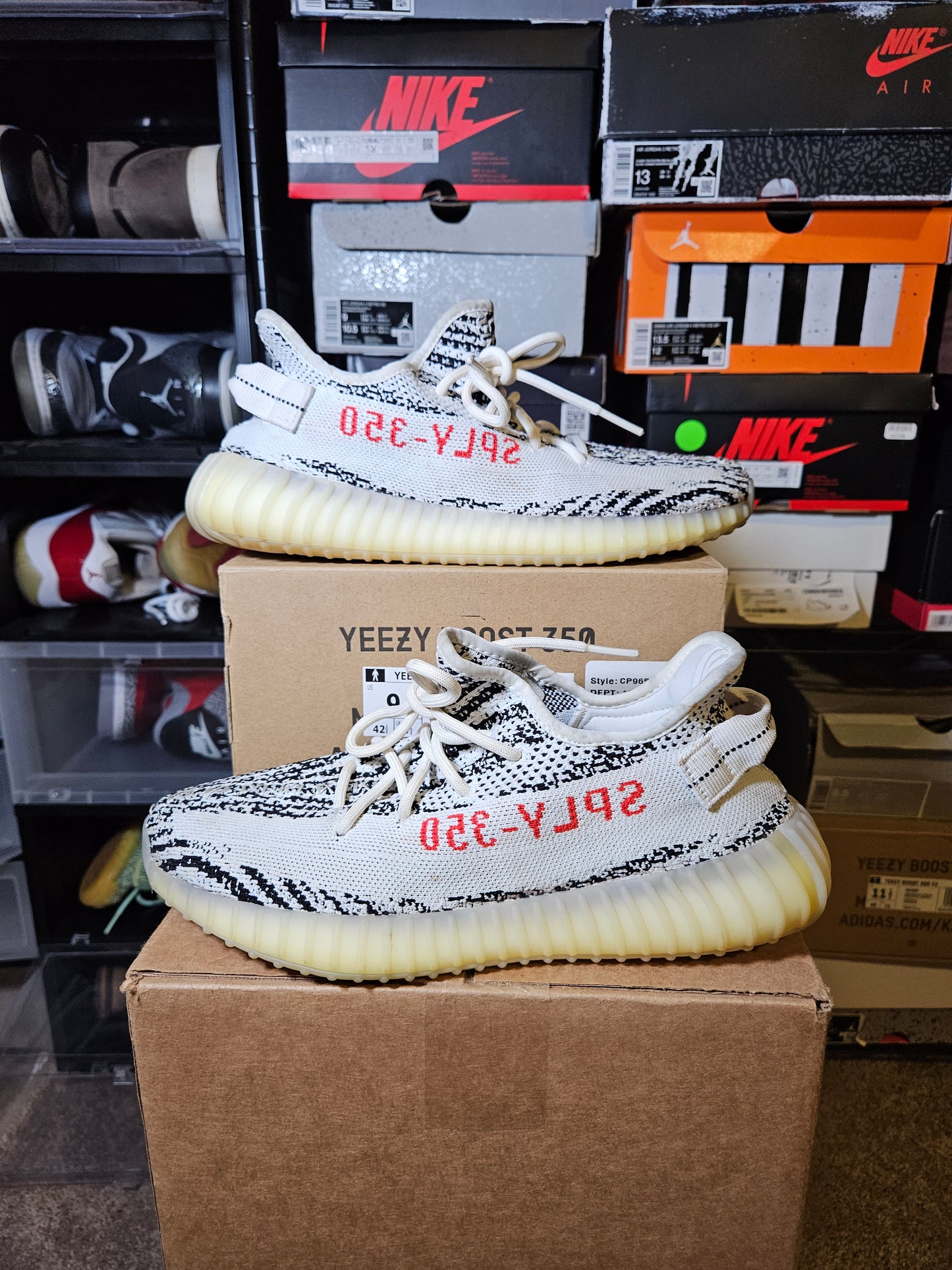 Size 9 - YZY Boost 350 V2 Low Zebra