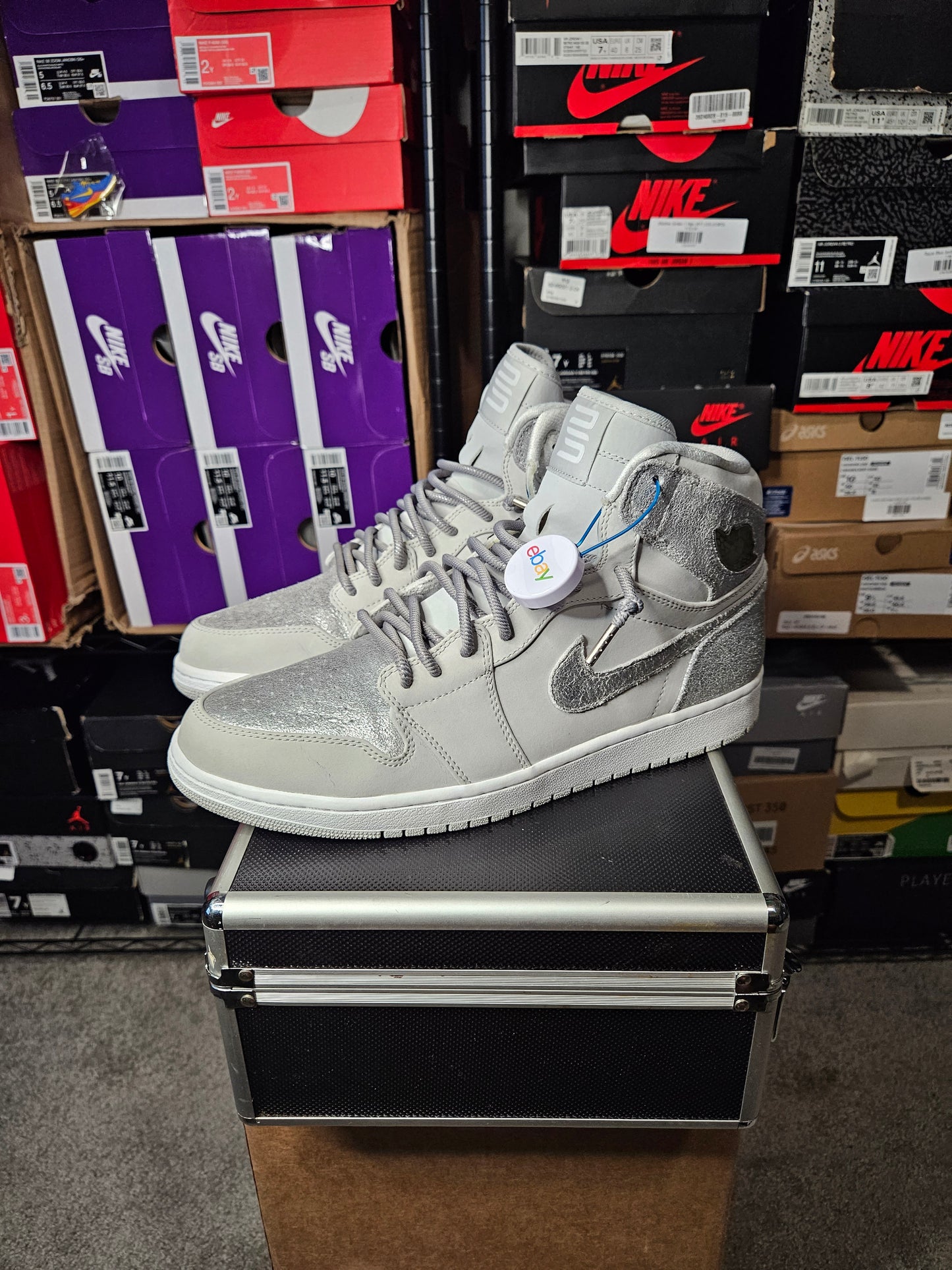 Size 12 - AJ 1 Retro Silver High 25th Anniversary