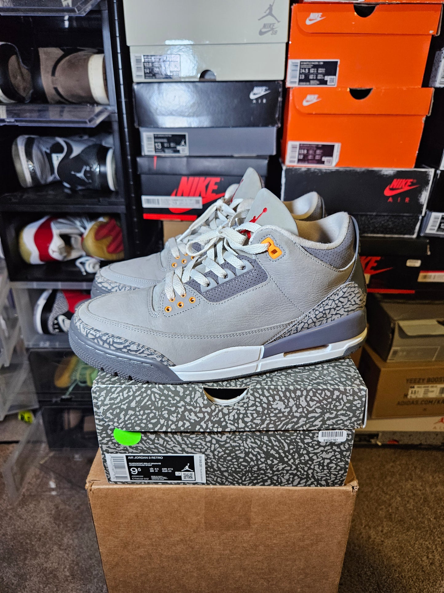 Size 9.5 - AJ 3 Retro Mid Cool Grey
