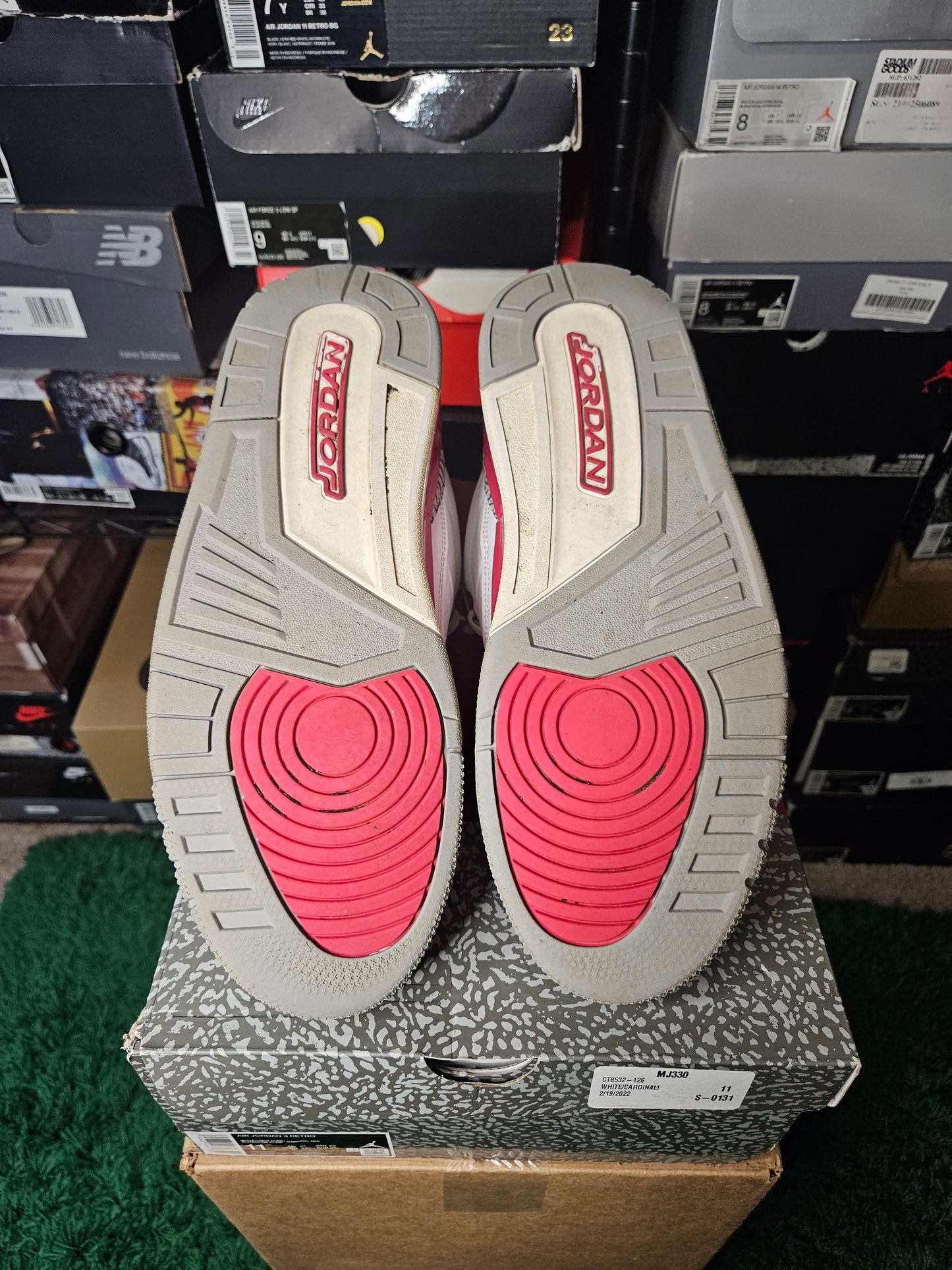 Size 11 - AJ 3 Retro Mid Cardinal Red