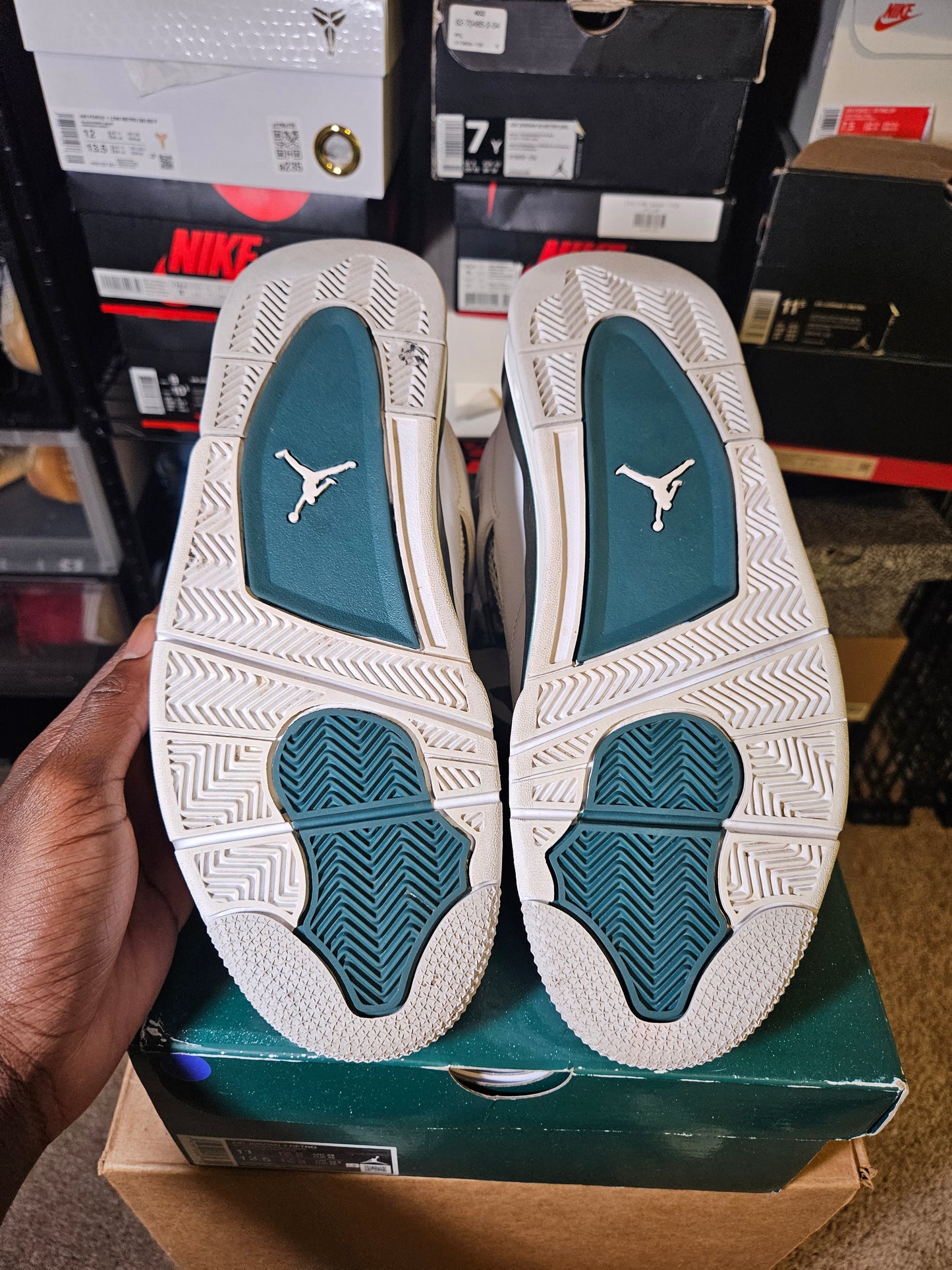 Size 11 - AJ 4 Retro Oxidized Green
