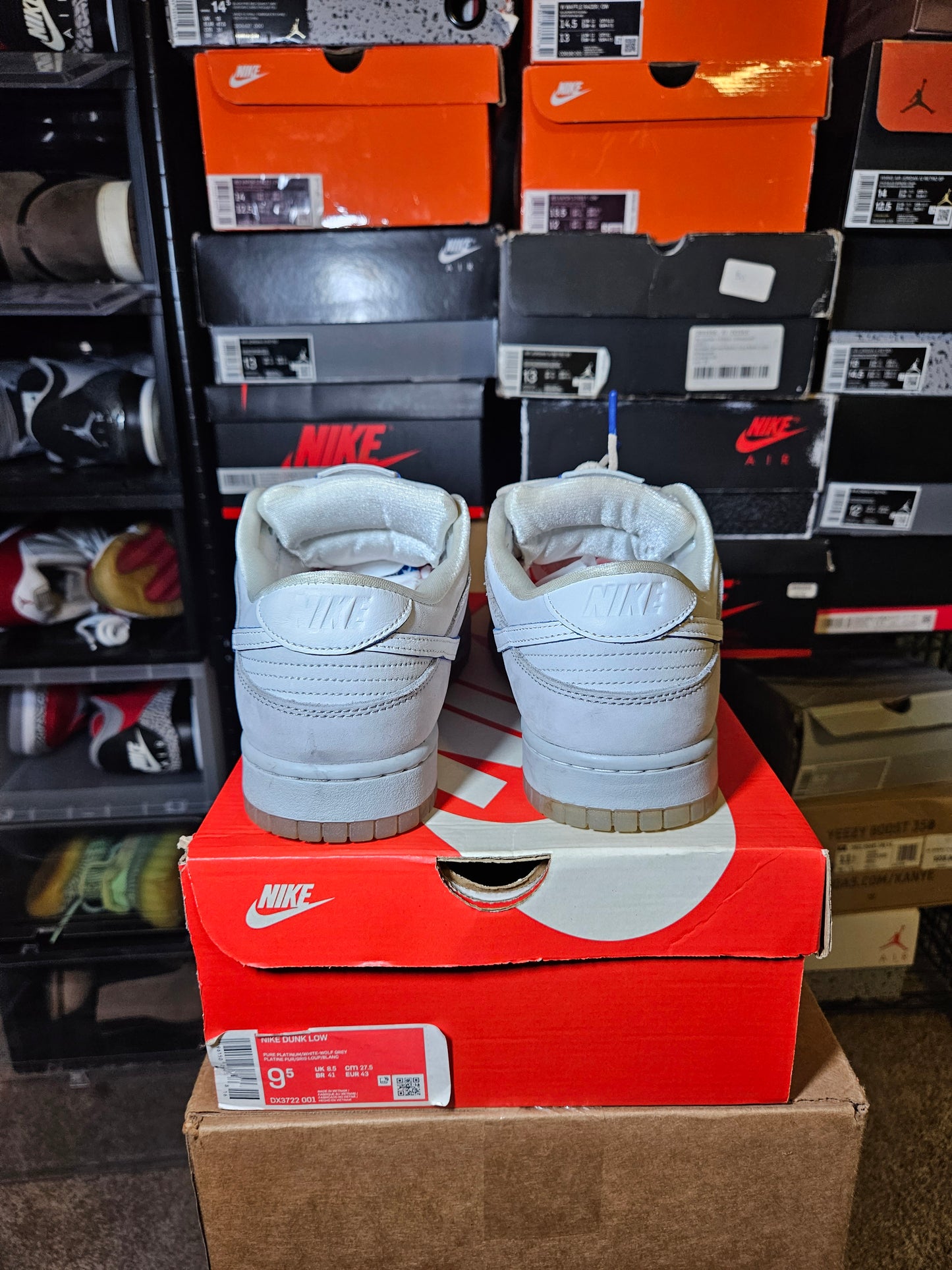 Size 9.5 - Dunk Low Wolf Grey Pure Platinum