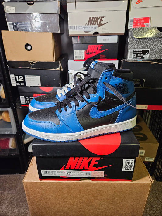 Size 10 - AJ 1 Retro OG High Dark Marina Blue