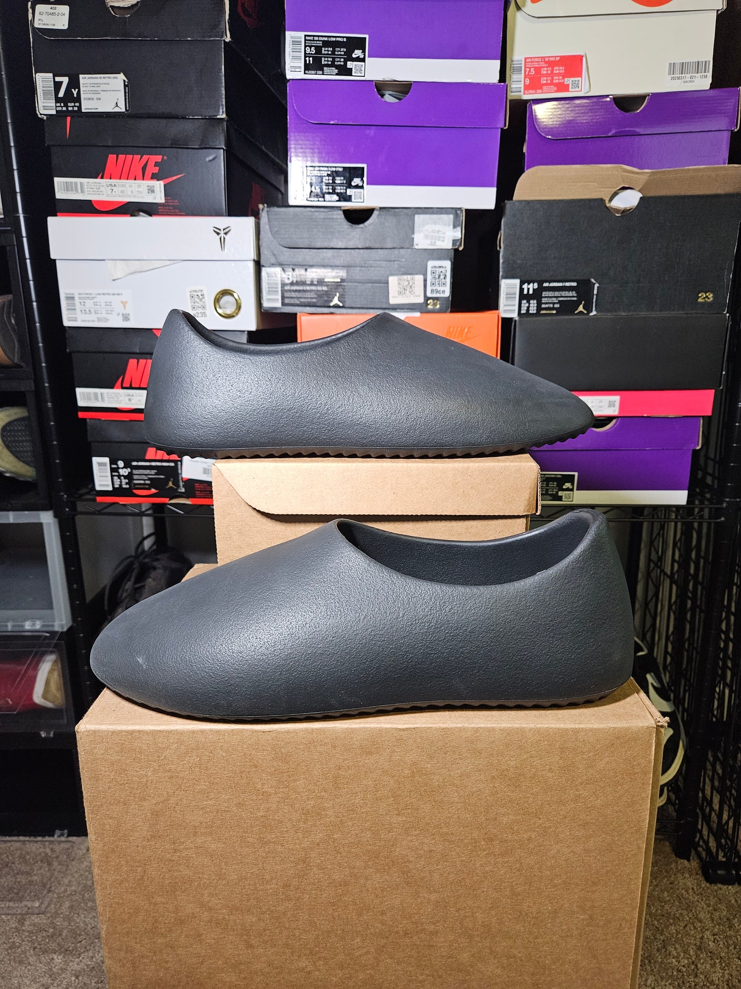 Size 12 - YZY SL-01 Men’s Black SLIPPERS