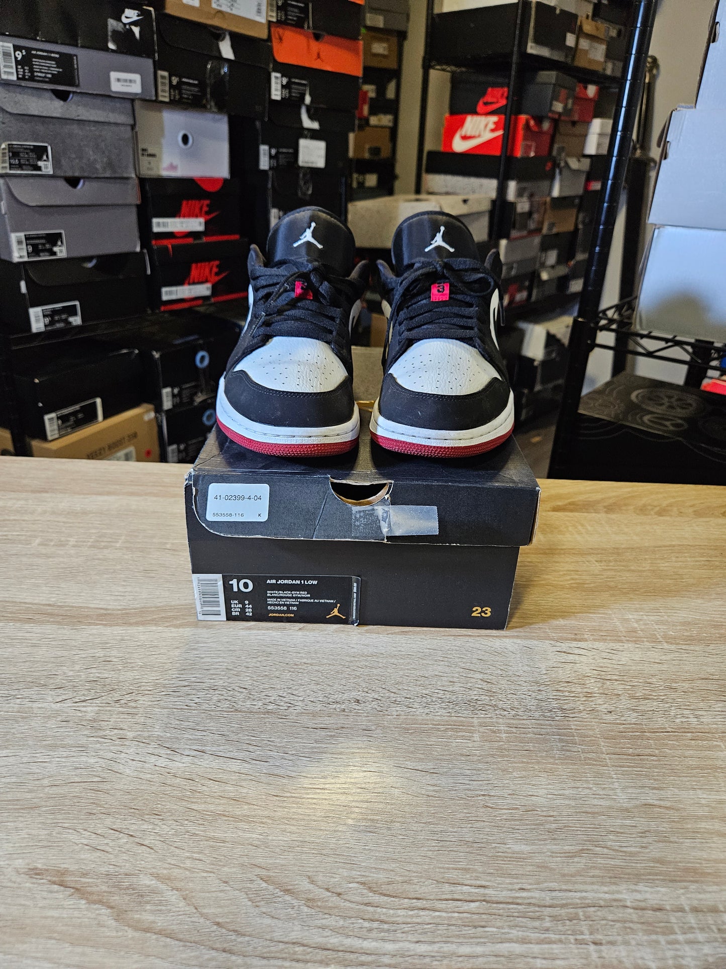 Size 10 - AJ 1 Low Black Toe